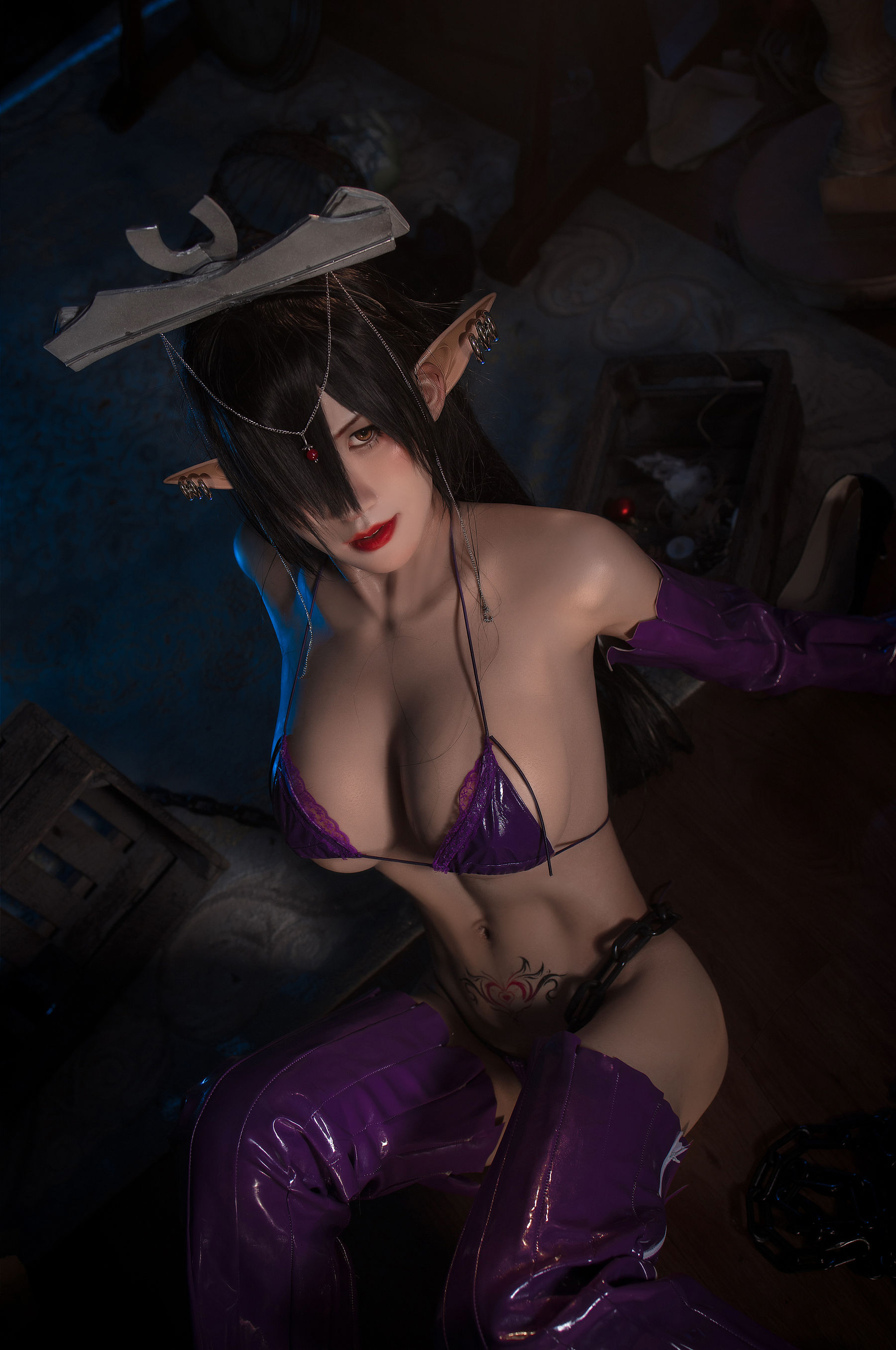 [网红COSER写真] 动漫博主桜满三时 - 黑兽奥利卡同人第11张