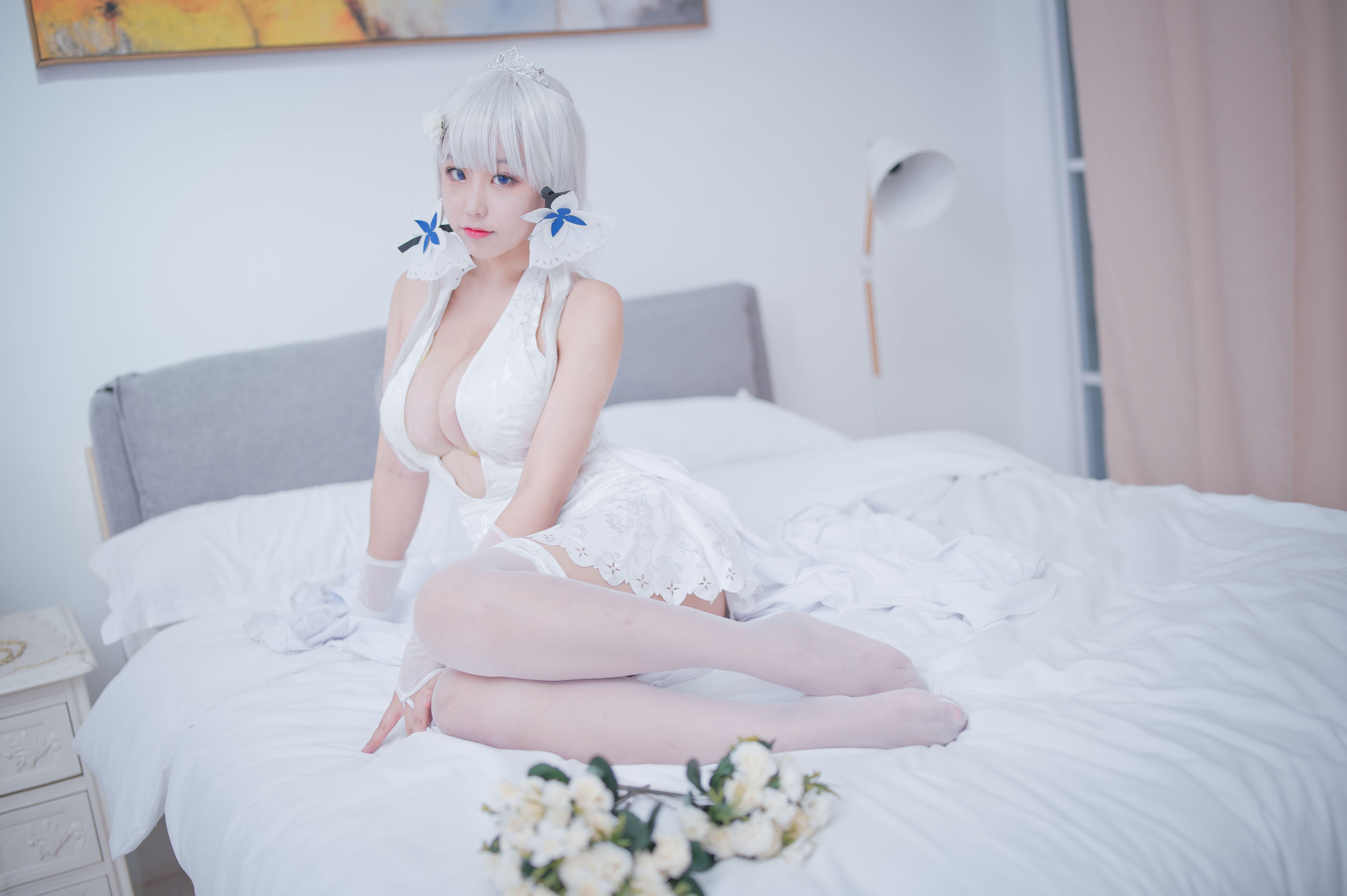 [COS福利] 动漫博主穆零Mu0 - 光辉婚纱第9张