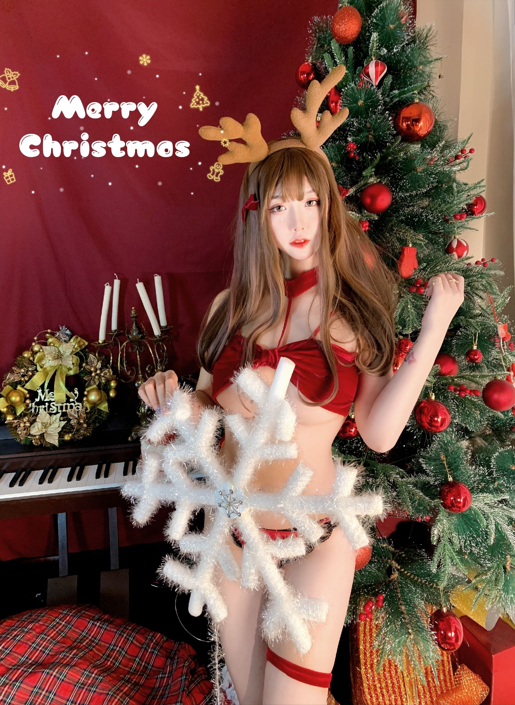 [COS福利] 巨乳猫九酱Sakura - 圣诞特辑第9张