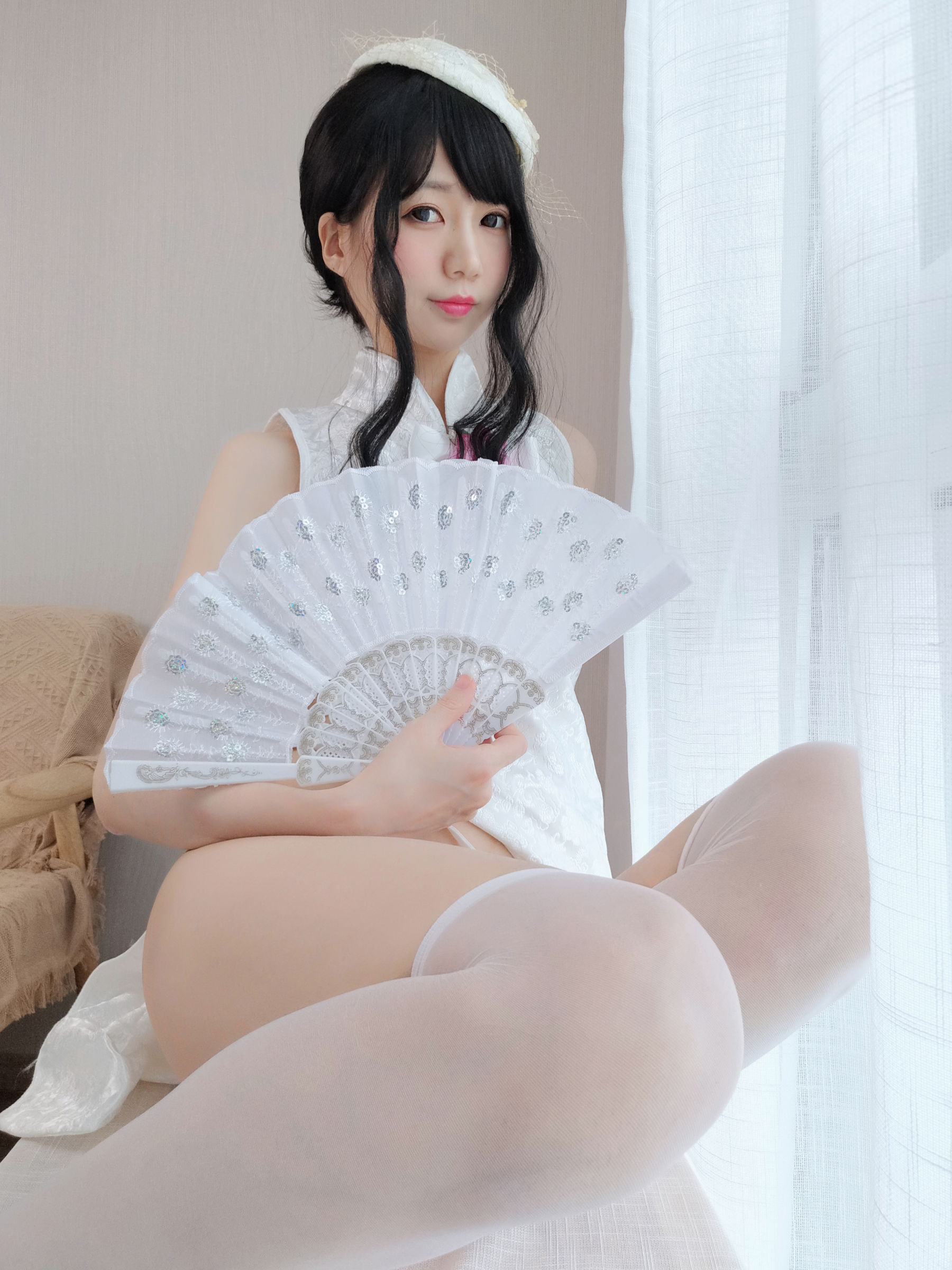 [COS福利] NAGISA魔物喵[fantia] - 純白のチャイナドレス第10张