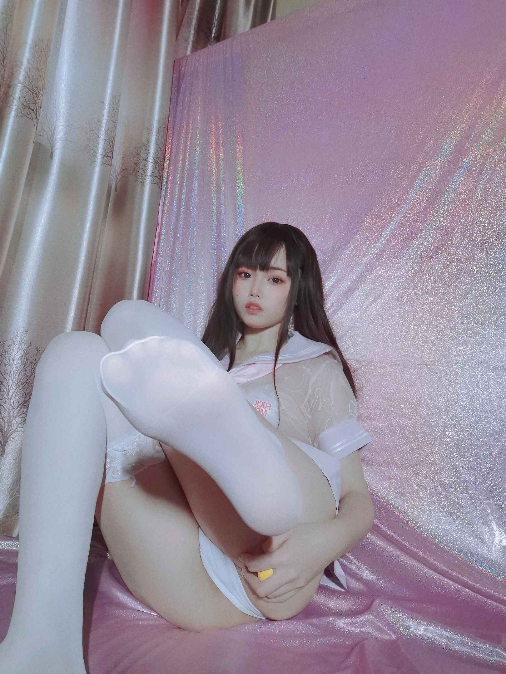 [COS福利] 七月喵子 - 粉嫩水手服第4张