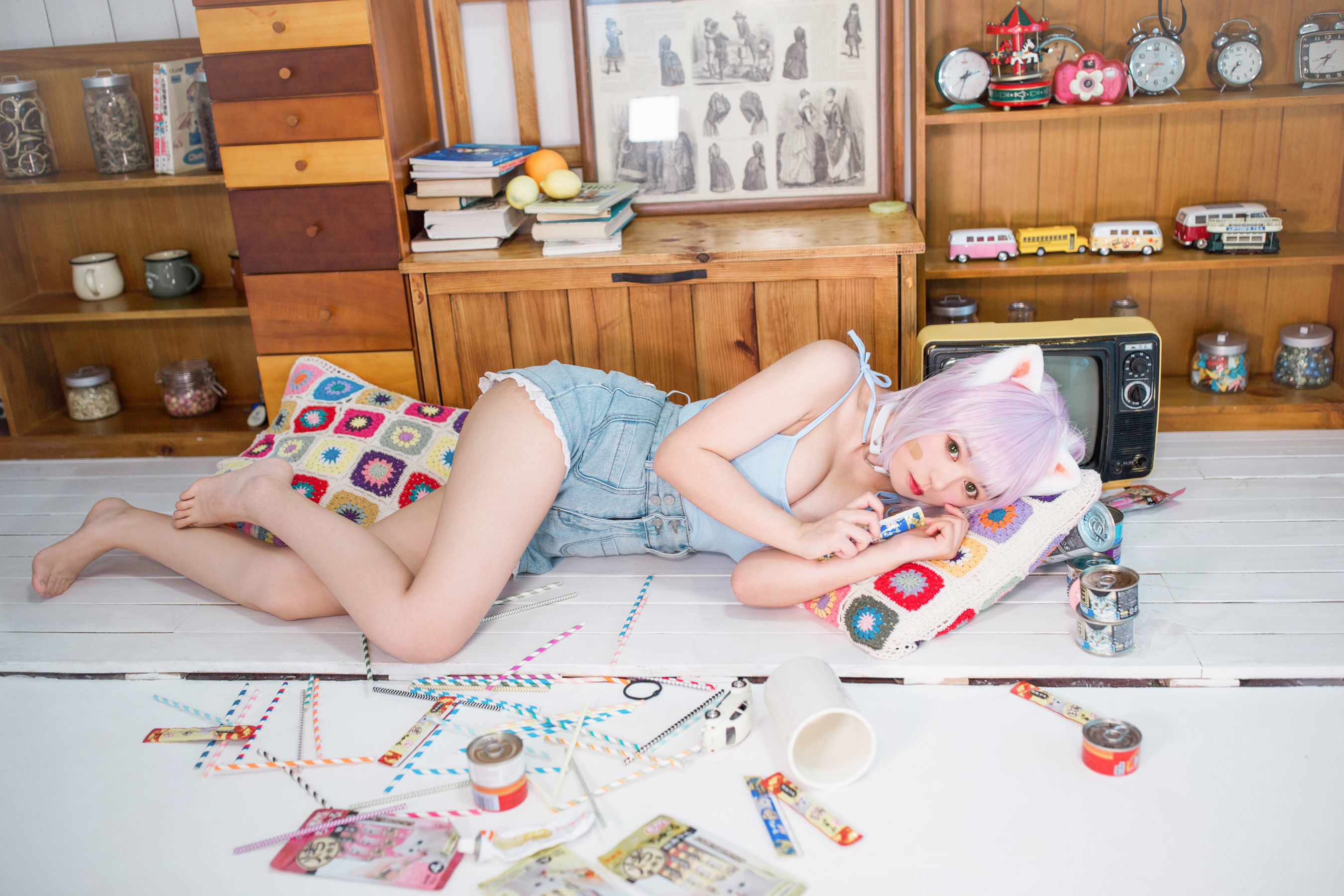 [网红COSER] 大眼萌妹黑猫猫OvO - 养猫小课堂第10张