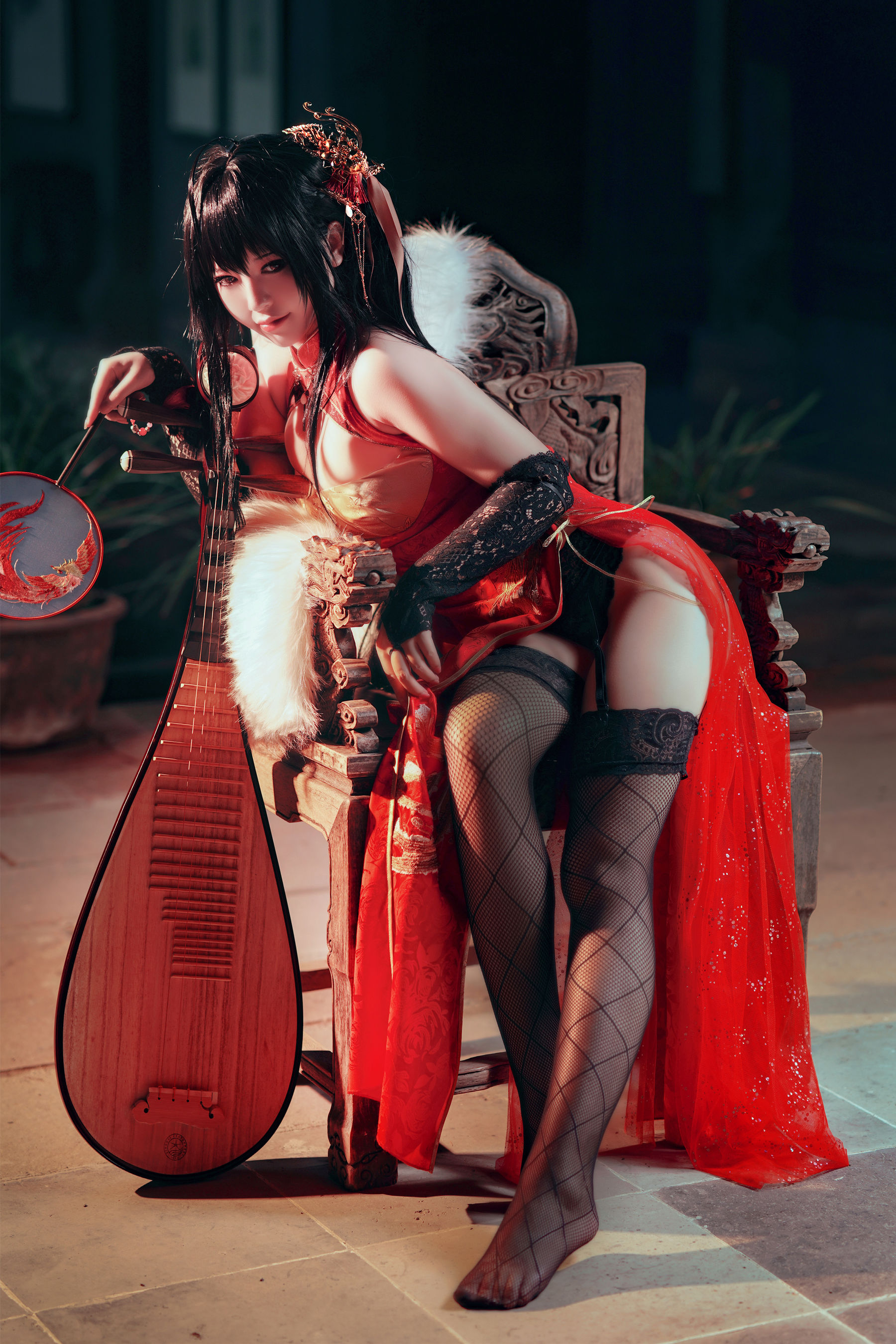 [网红COSER写真] 半半子 - 大凤旗袍第10张