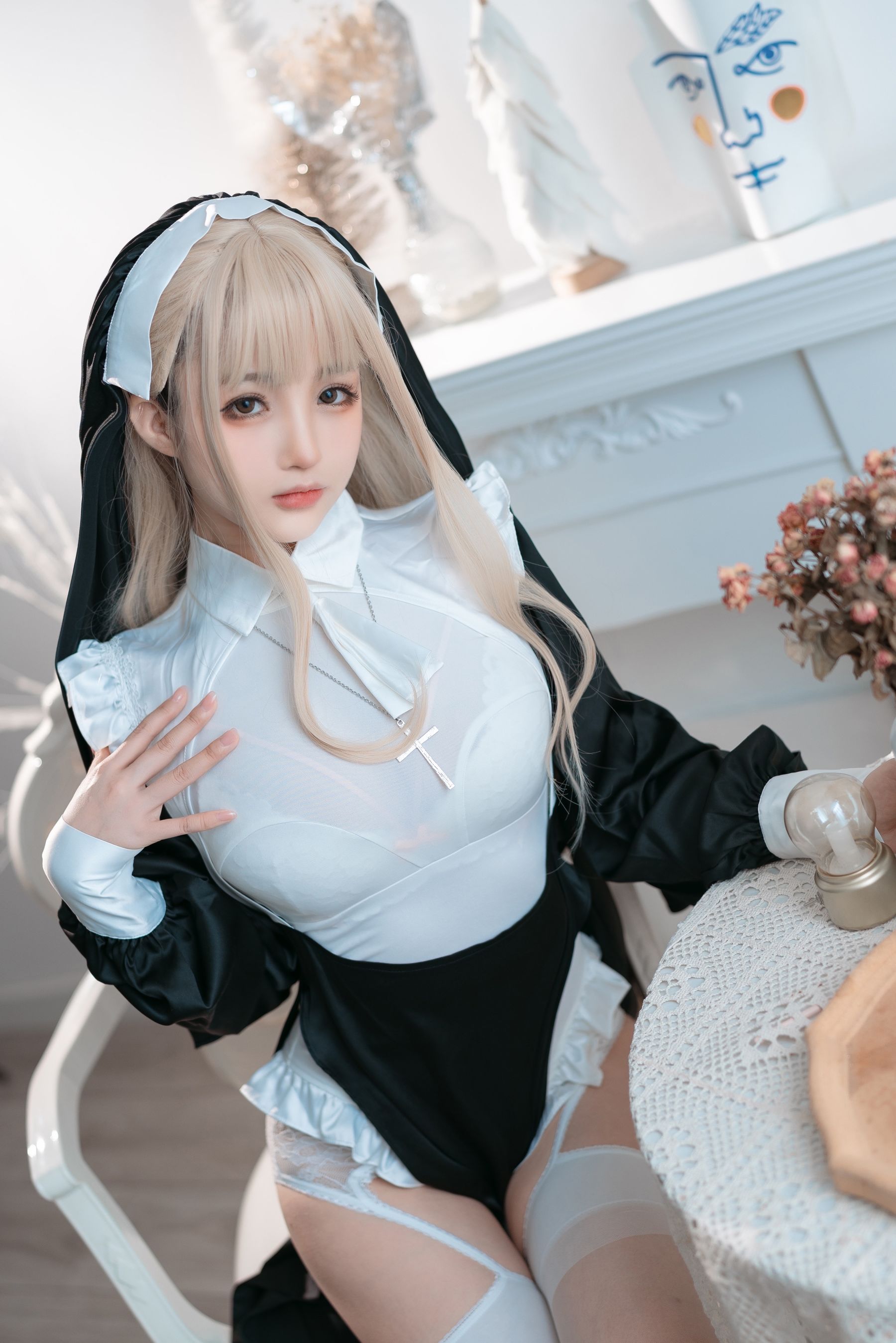 [福利COS] 桜井宁宁 - 修女第4张