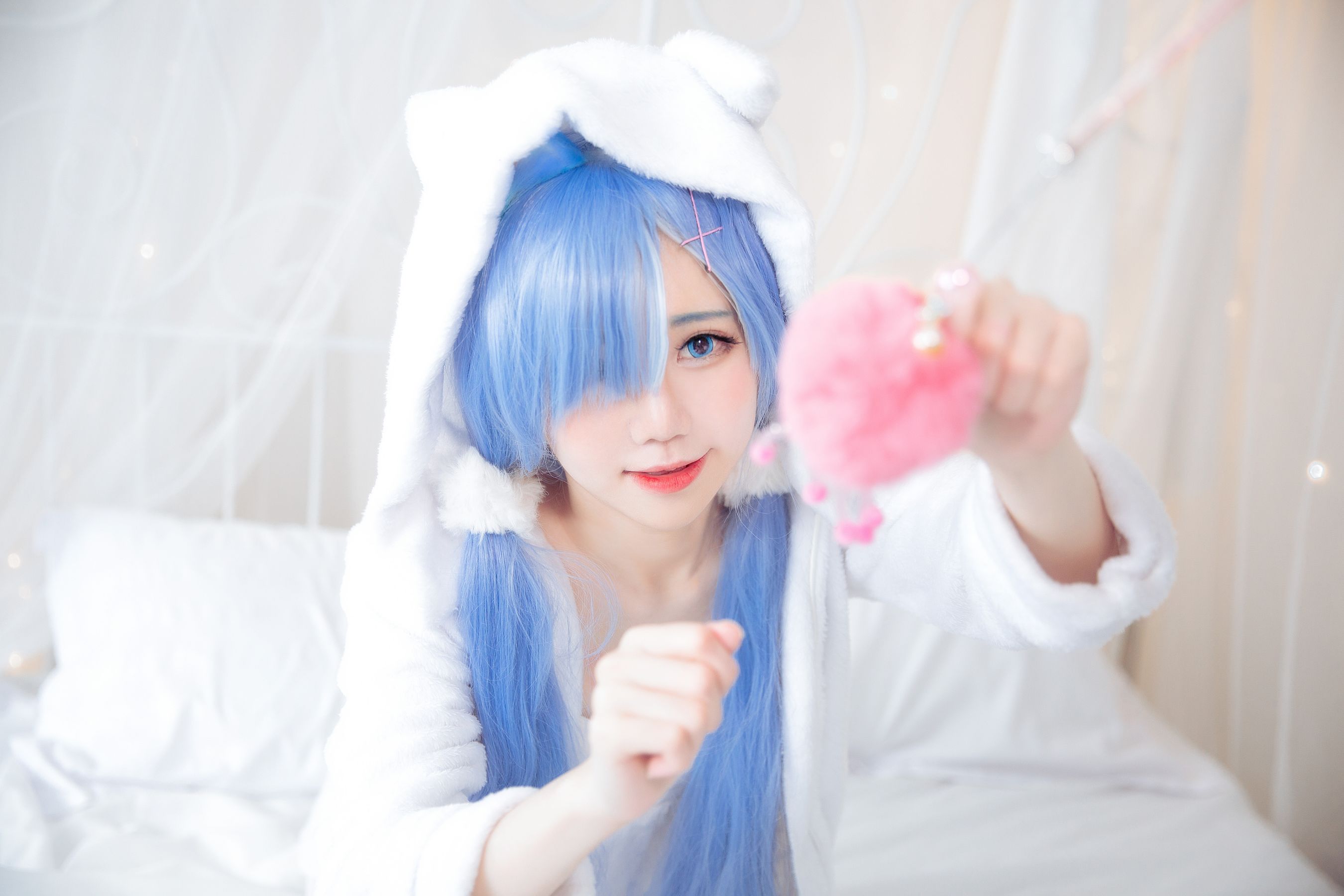 [网红COS] Sally Dorasnow - Rem White Kitty第15张