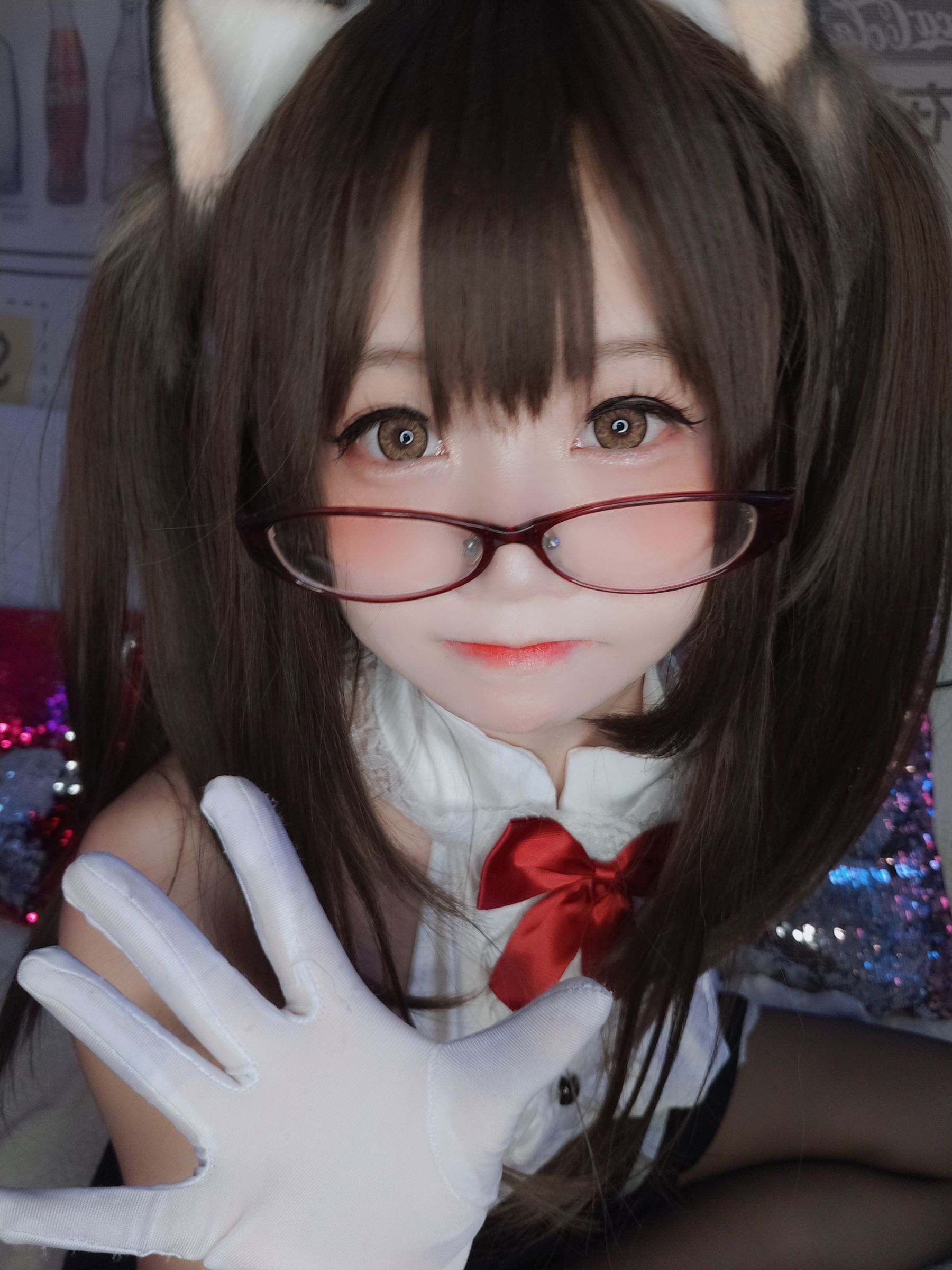 [网红COS] 萌妹子Coser摇摇乐yoyo - 黑色紧身衣第5张