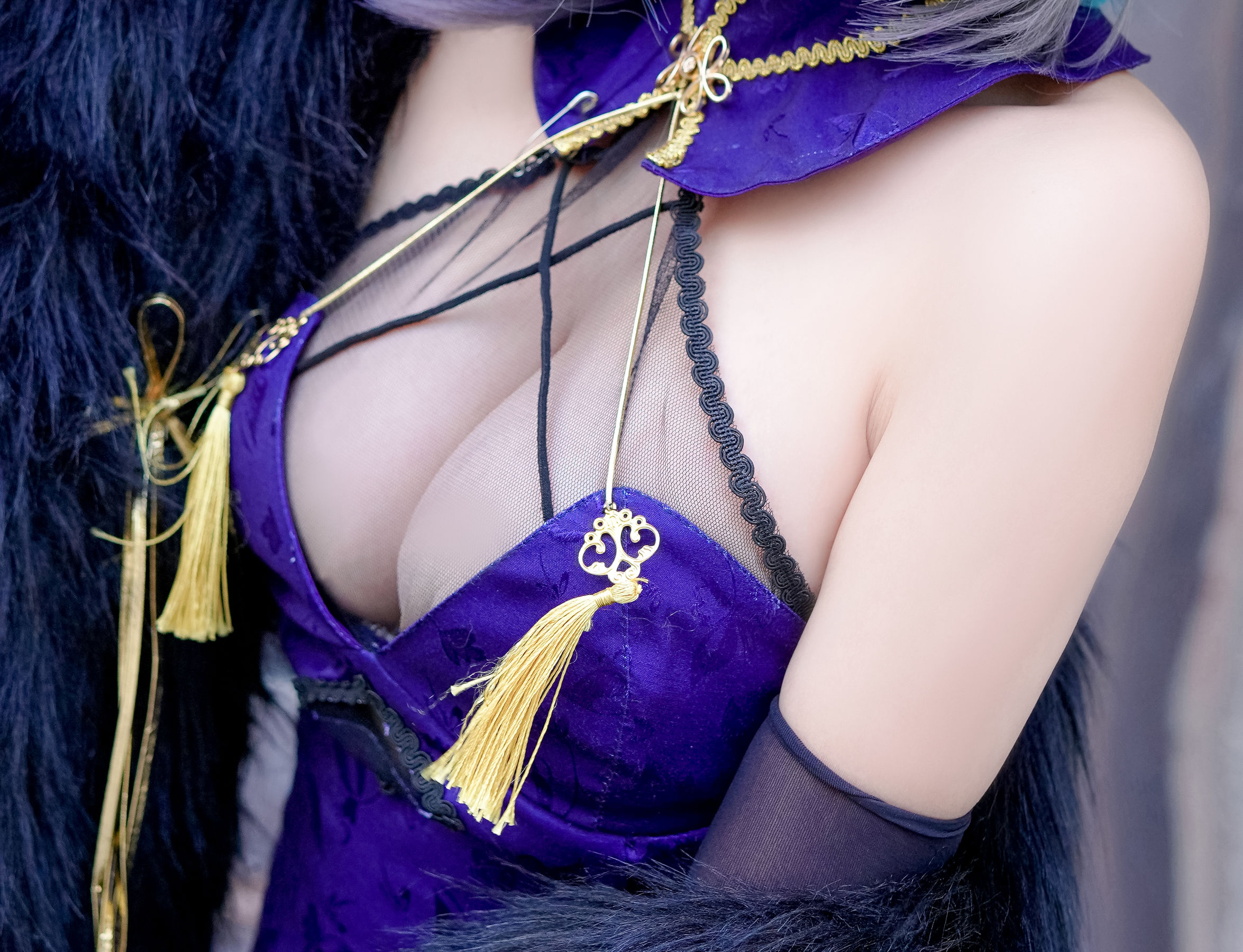 [网红COS] 动漫博主恩田直幸 - 柴郡旗袍第13张