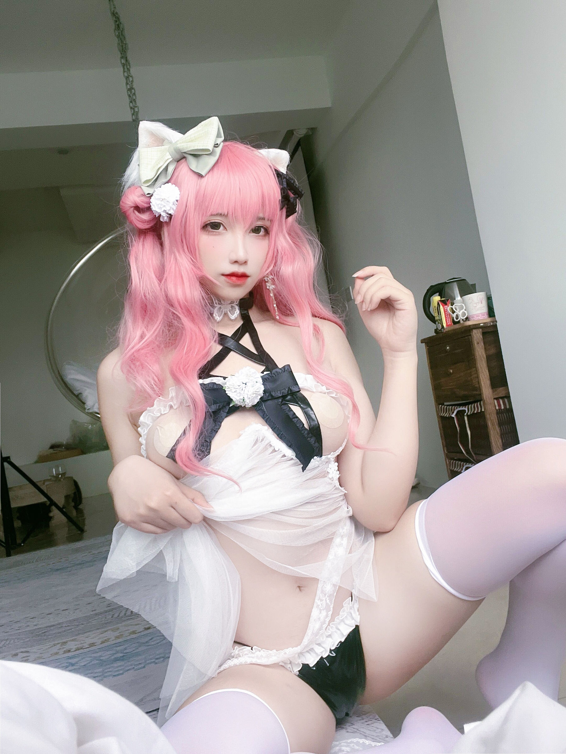 [福利COS] 动漫博主九曲Jean - 粉发妹妹第12张