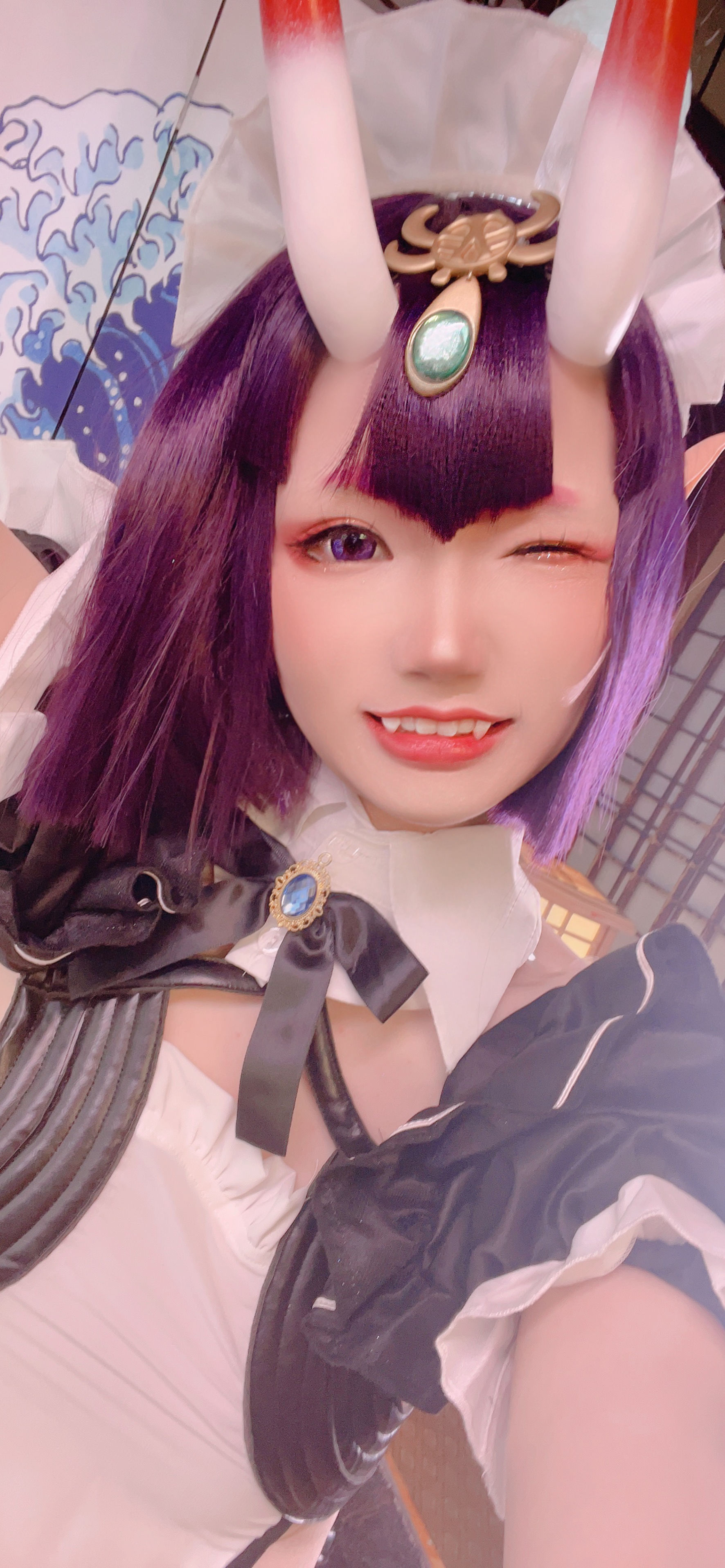 [福利COS] 动漫博主雪晴Astra - 酒吞童子 女仆第20张