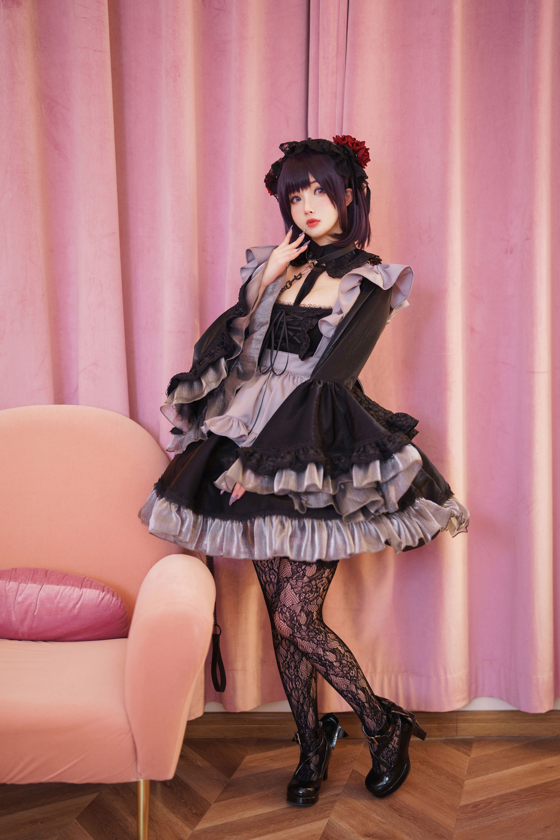 [福利COS] COS福利rioko凉凉子(肉扣热热子) - 黑江雫 耻辱俱乐部 小雫第2张