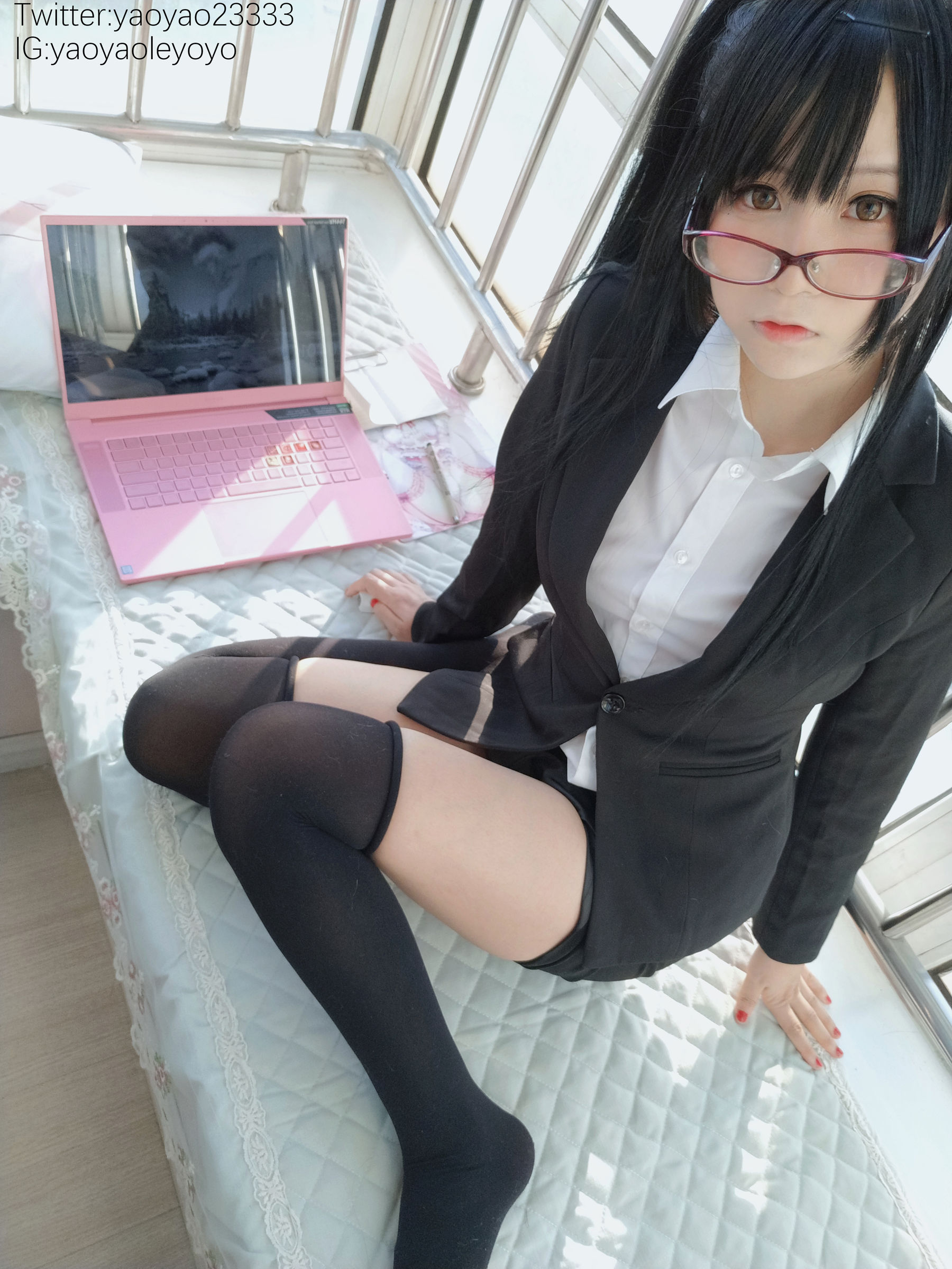 [福利COS] 萌妹子Coser摇摇乐yoyo - 补习老师第20张