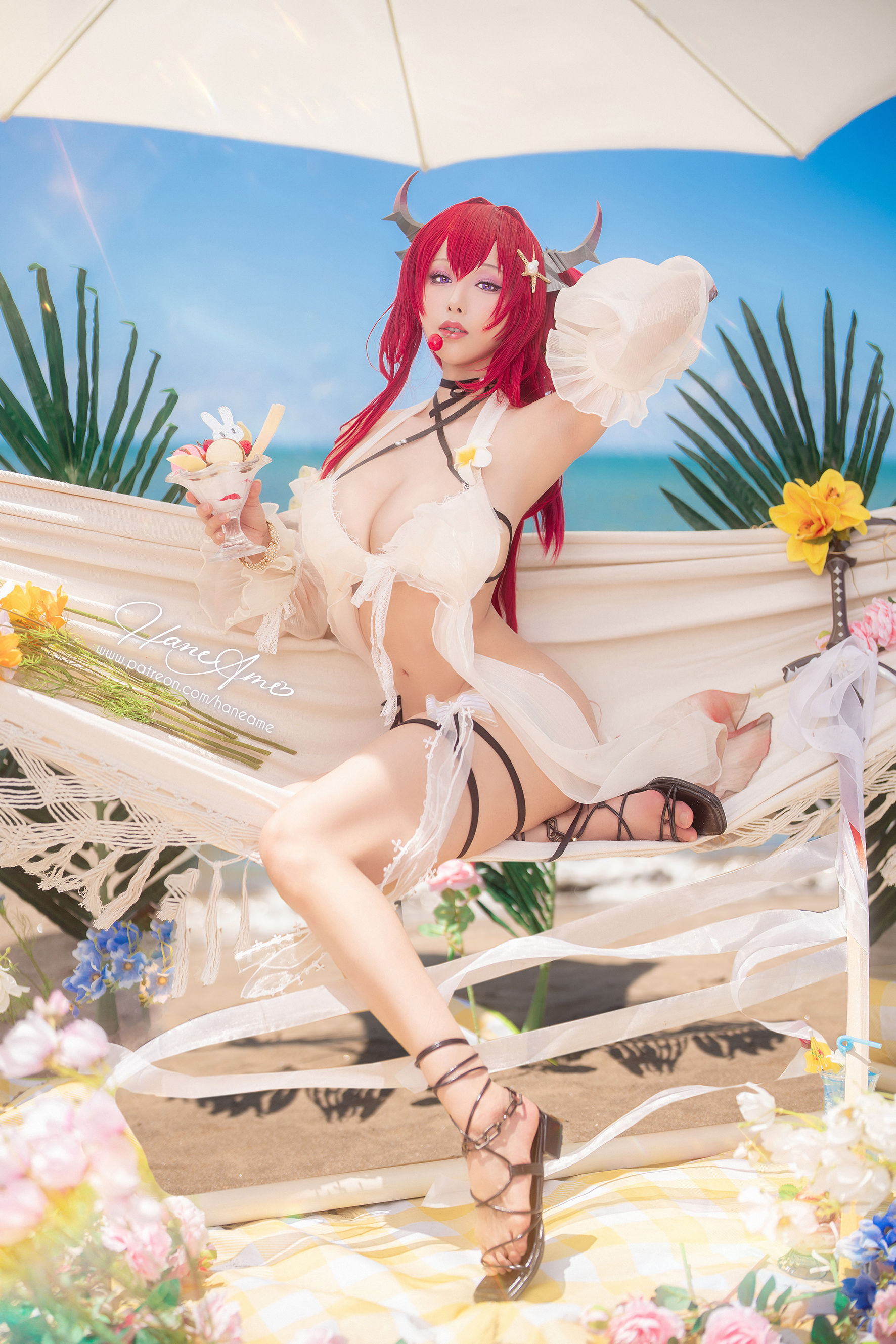 [福利COS] Hane Ame 雨波写真 - Arknights Surtr 泳裝第4张