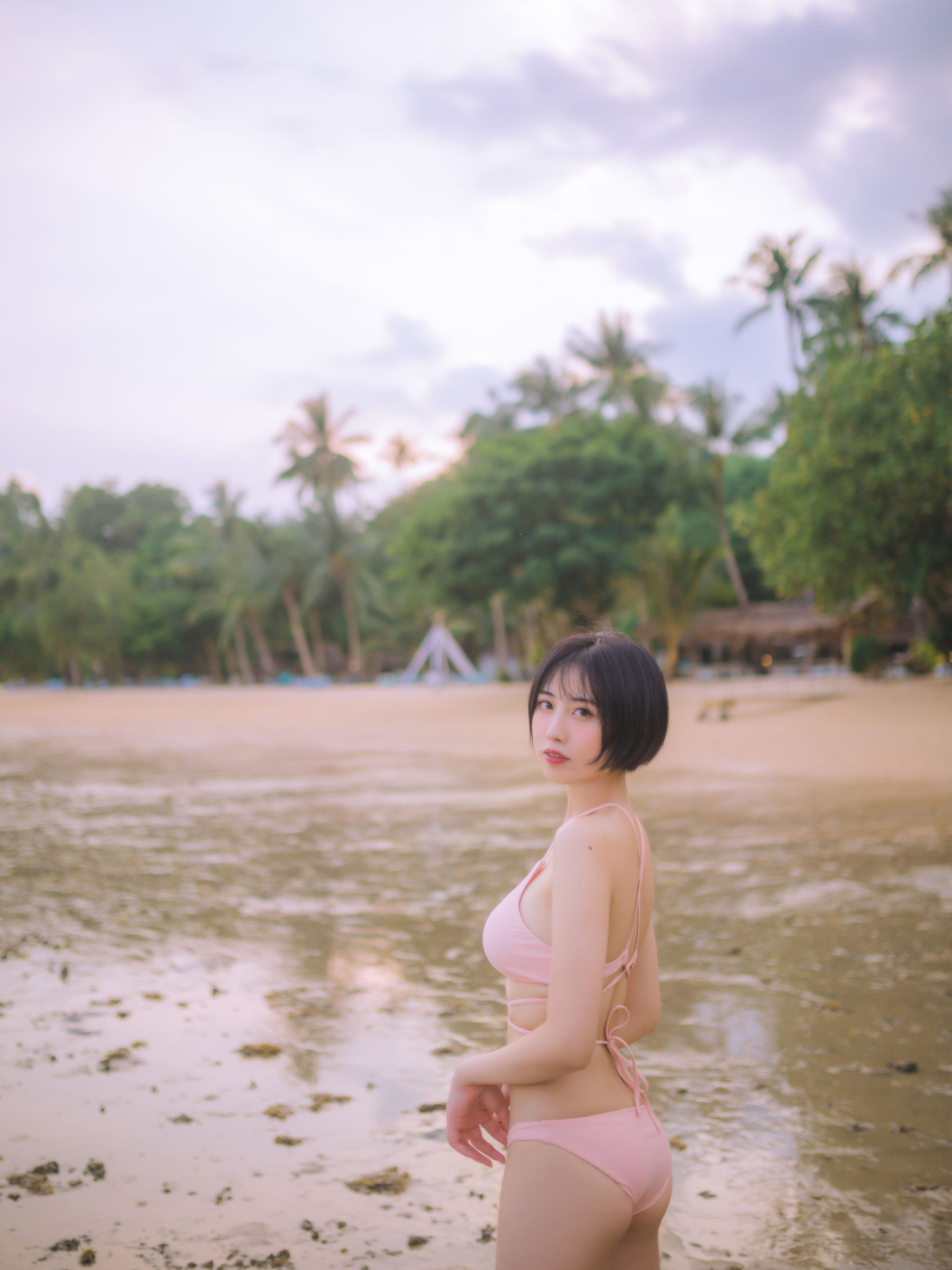 [福利COS] 次元少女念雪ww - 粉色泳衣第9张