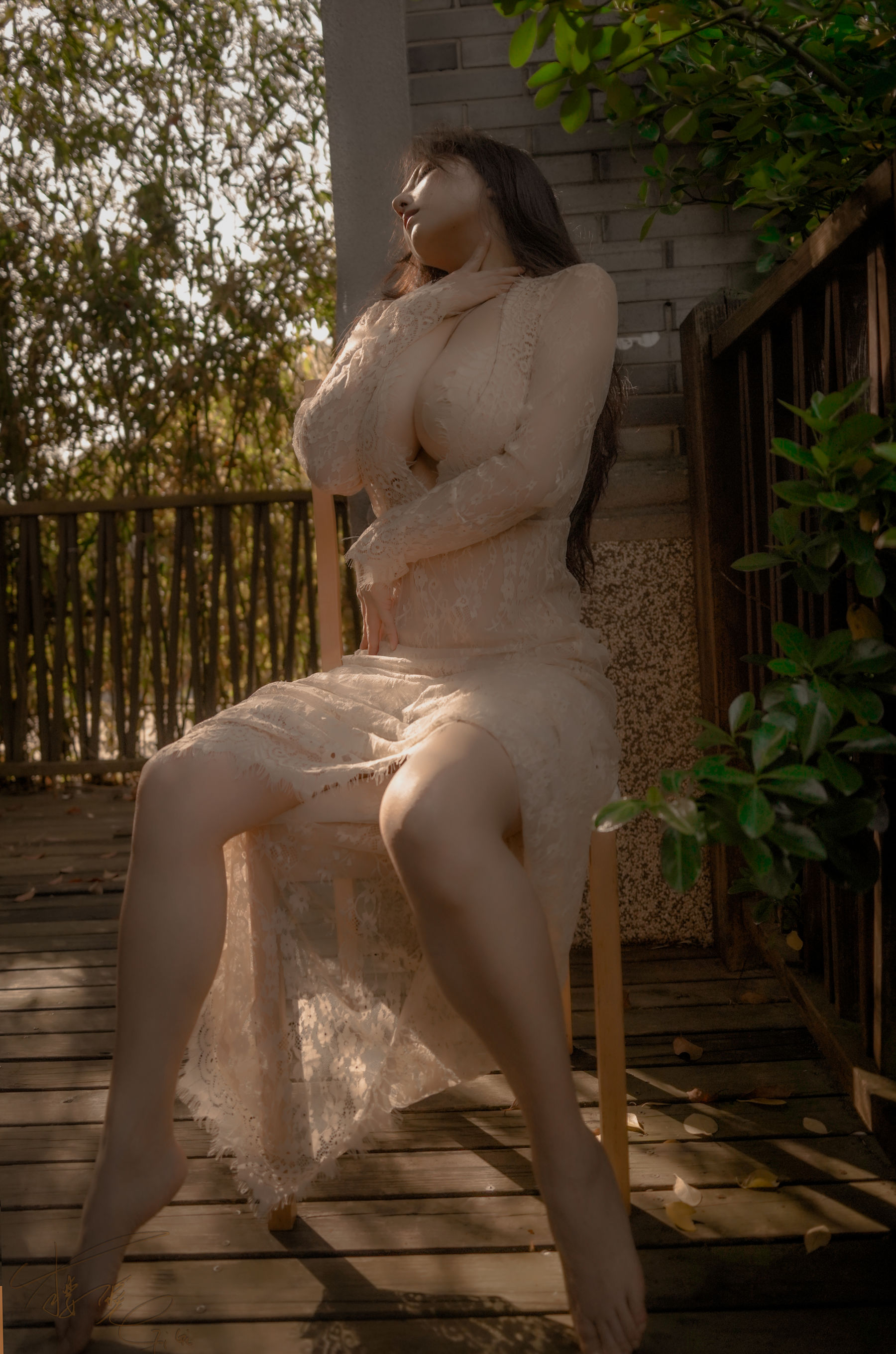 [福利COS] 网络红人樱晚gigi - 听日落时第1张