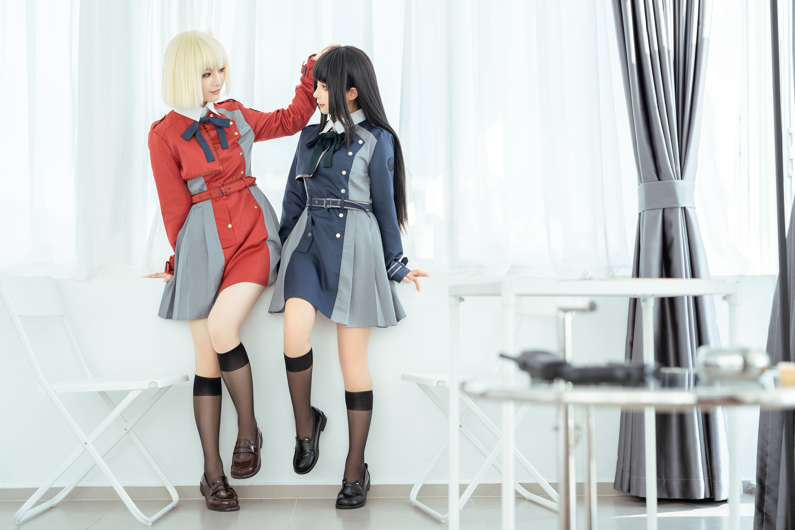 [福利COS] 动漫博主蠢沫沫&amp;amp;桃良阿宅 - 莉可x莉丝第1张