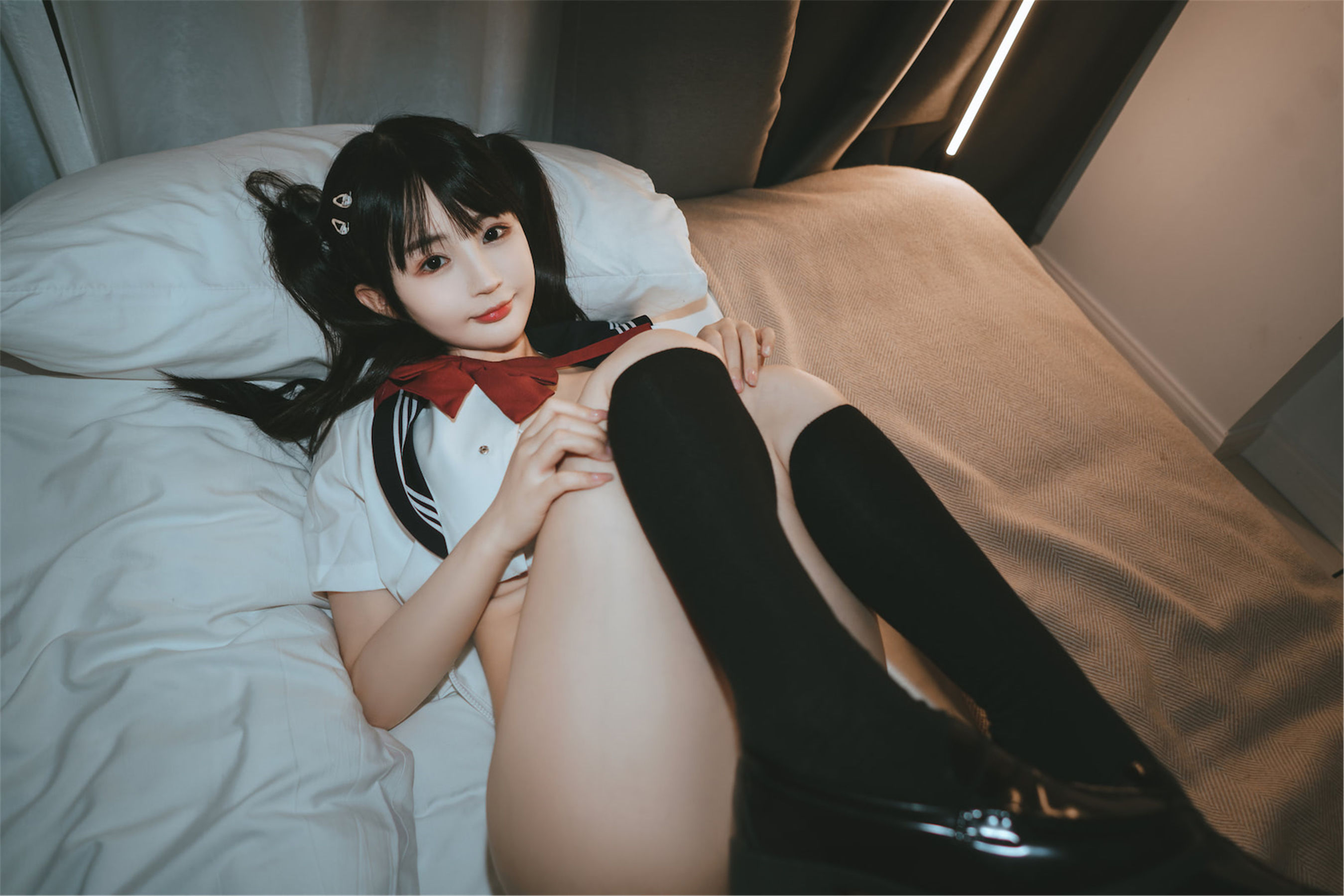 [福利COS] 桜井宁宁 - 双马尾JK第1张