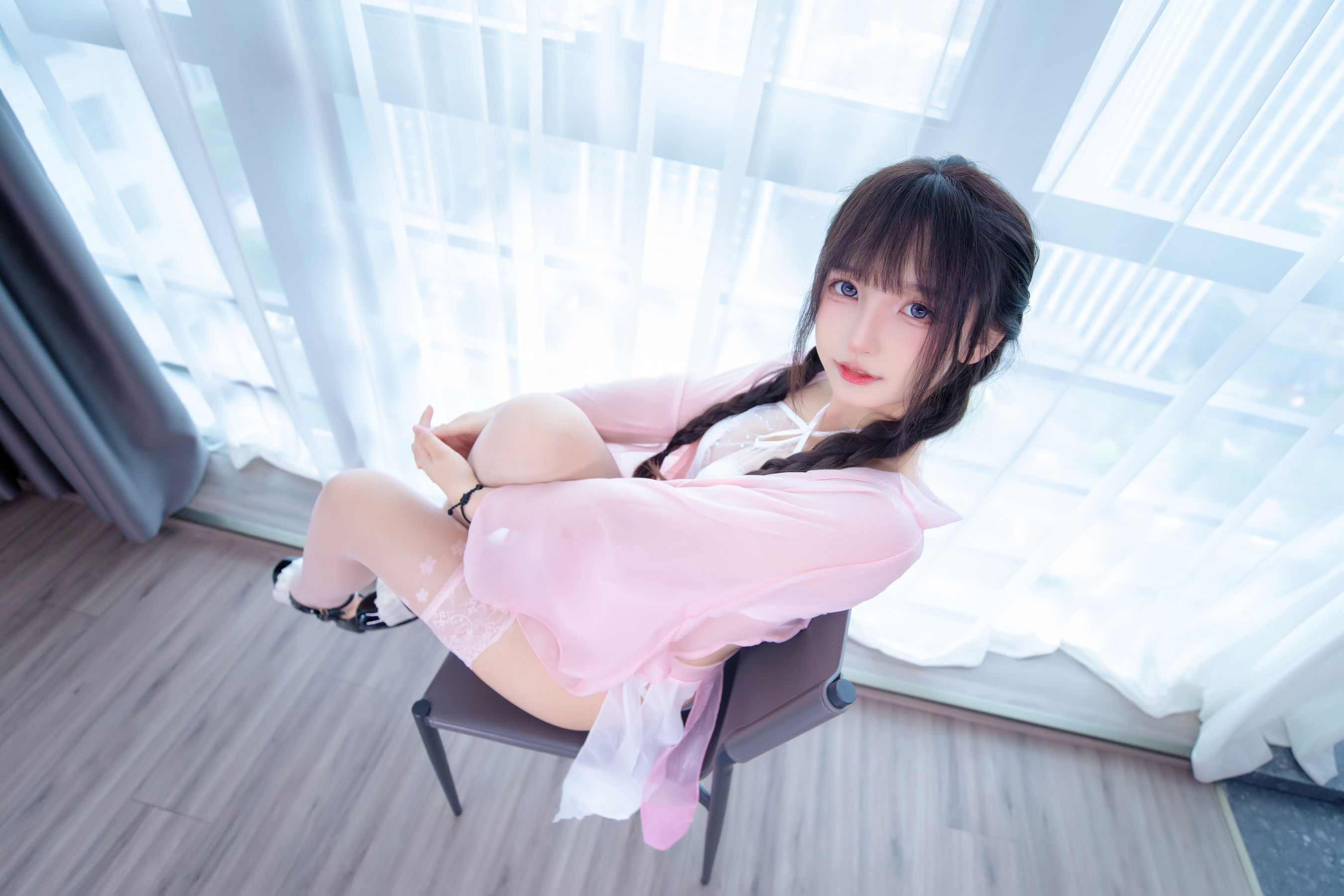 [福利COS] 萝莉神楽板真冬 之桃花潭水第1张