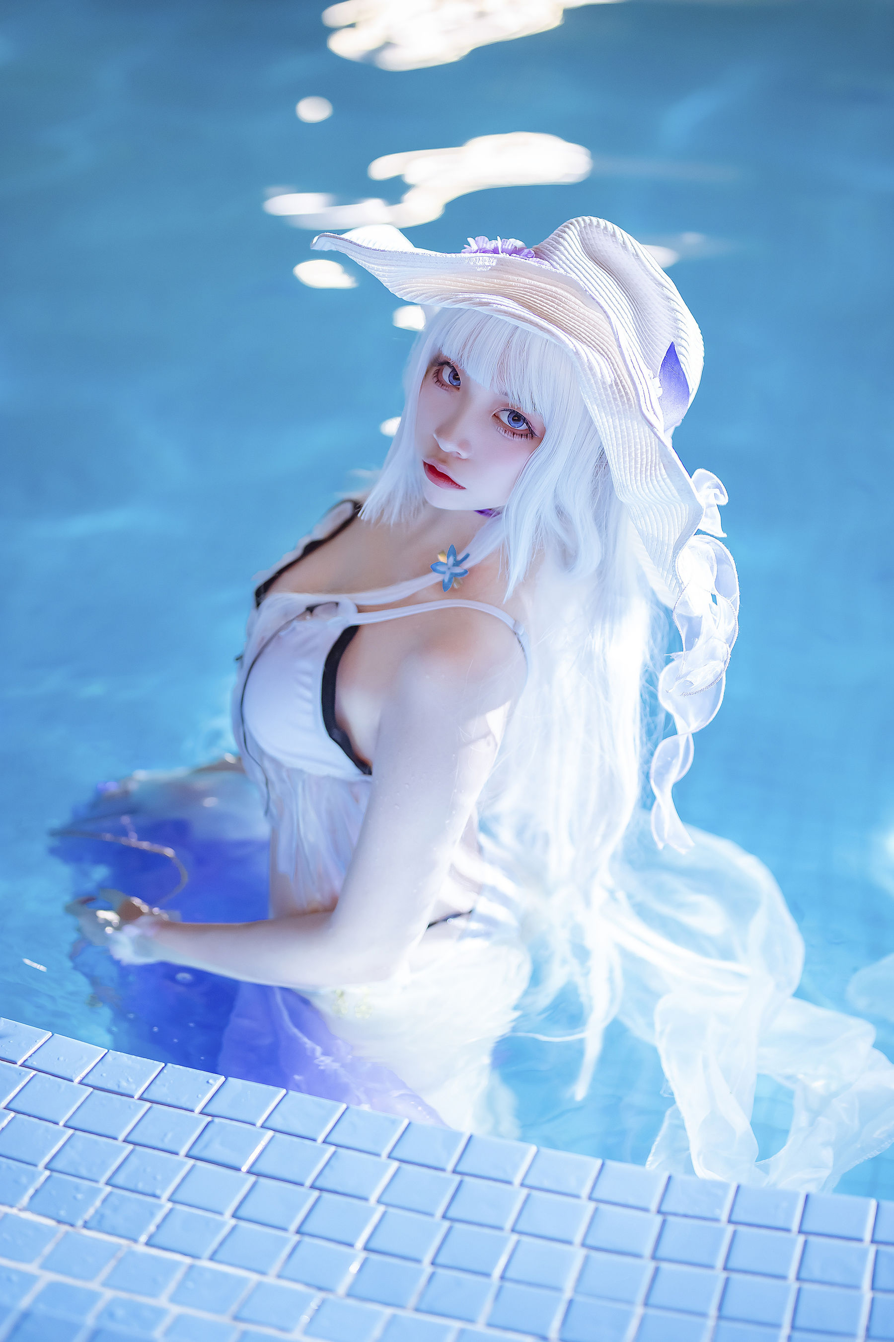 [福利COS] 人气Coser二佐Nisa - 碧蓝光辉泳装第7张