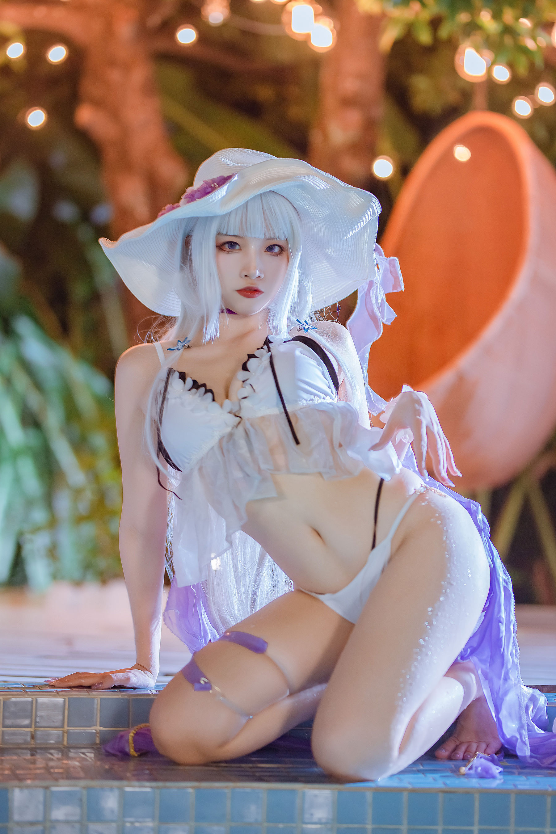 [福利COS] 人气Coser二佐Nisa - 碧蓝光辉泳装第11张