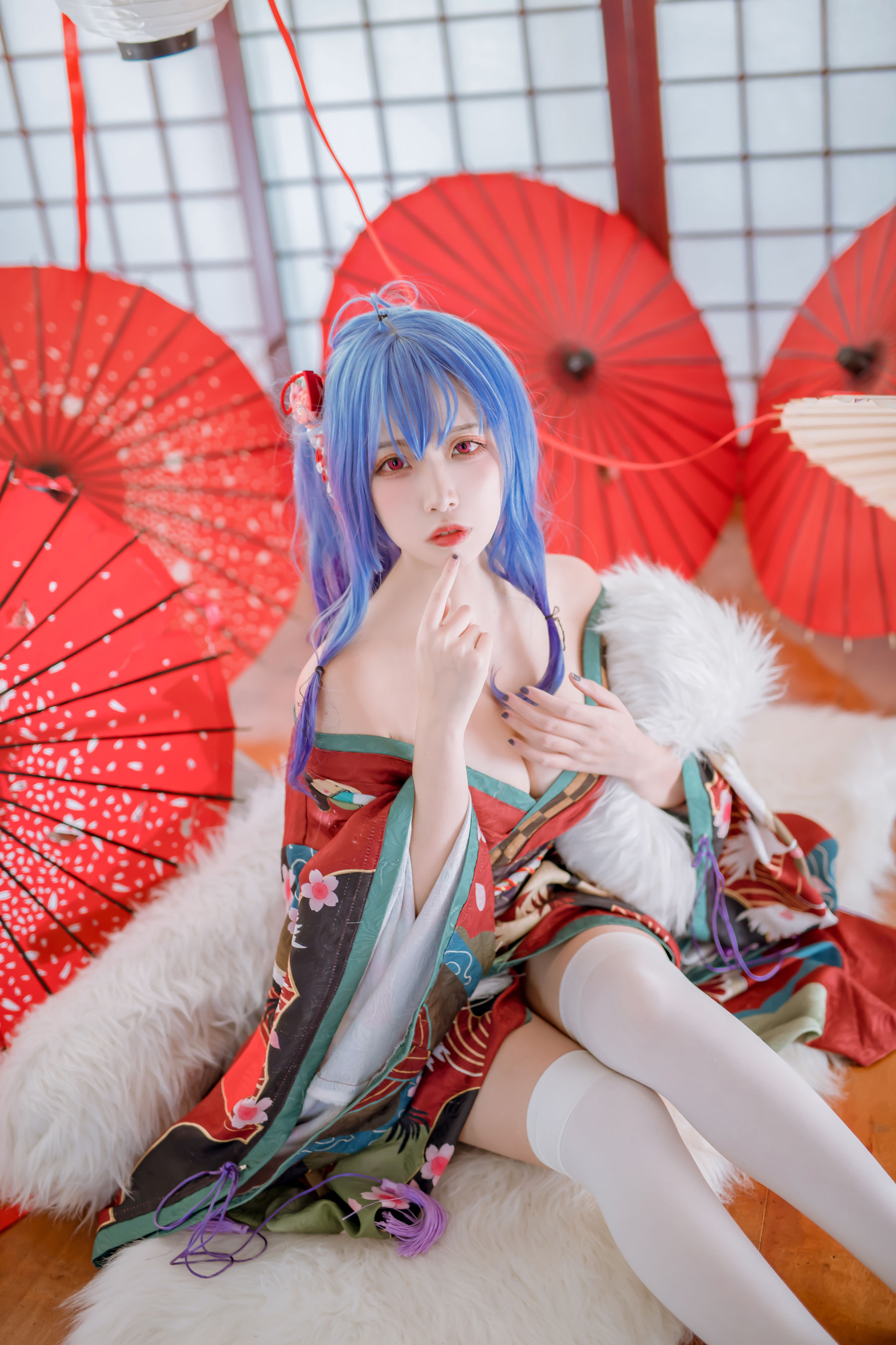 [福利COS] 人气Coser二佐Nisa - 碧蓝 圣路易斯和服第3张