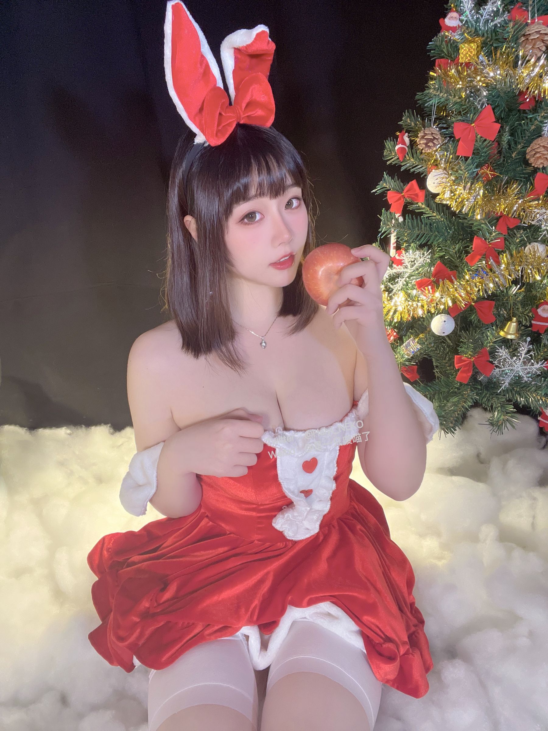 [福利COS] 是一只废喵了 - 圣诞连衣裙第22张