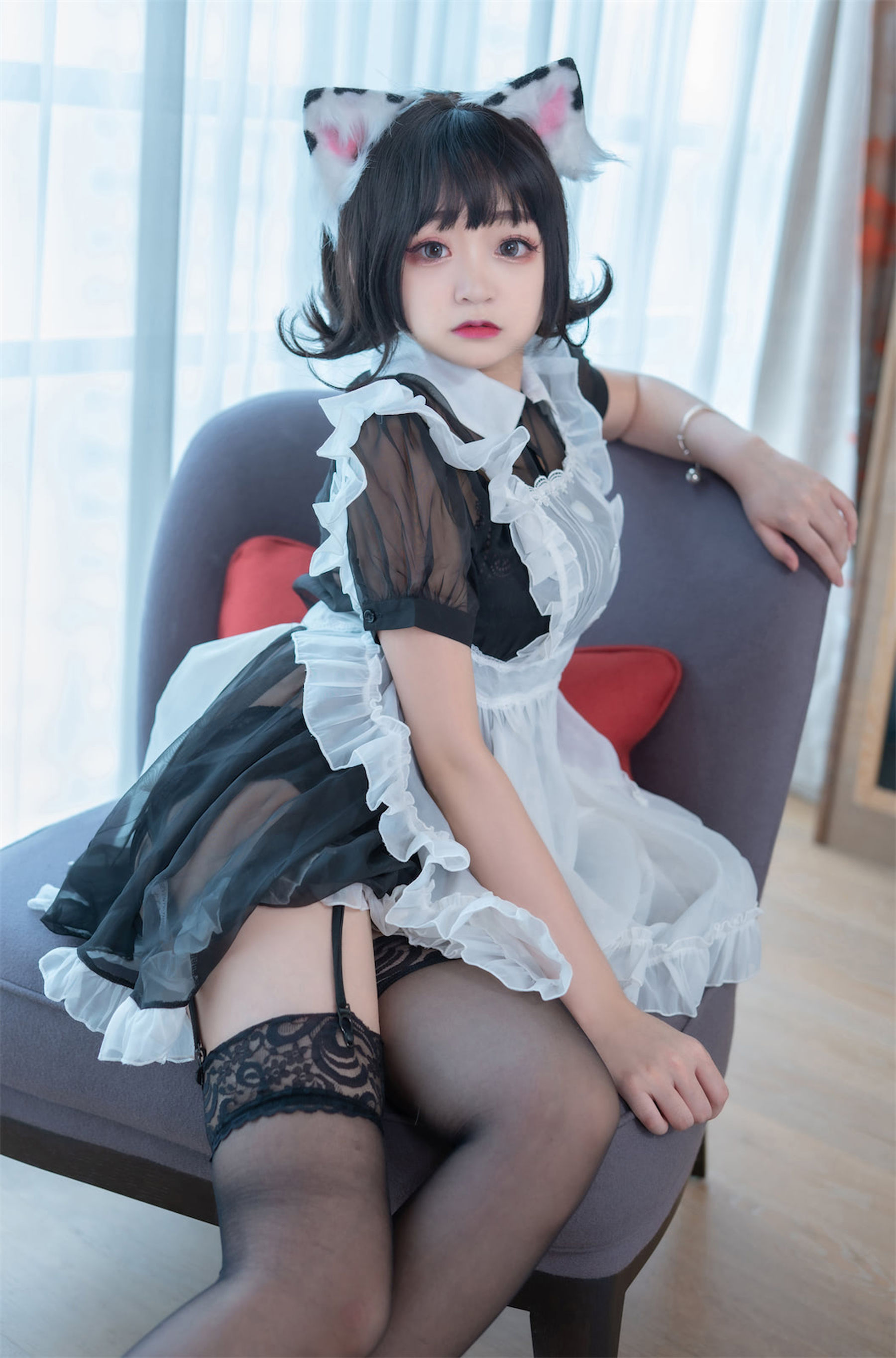 [福利COS] 动漫博主恩田直幸 - 奶牛猫女仆第6张