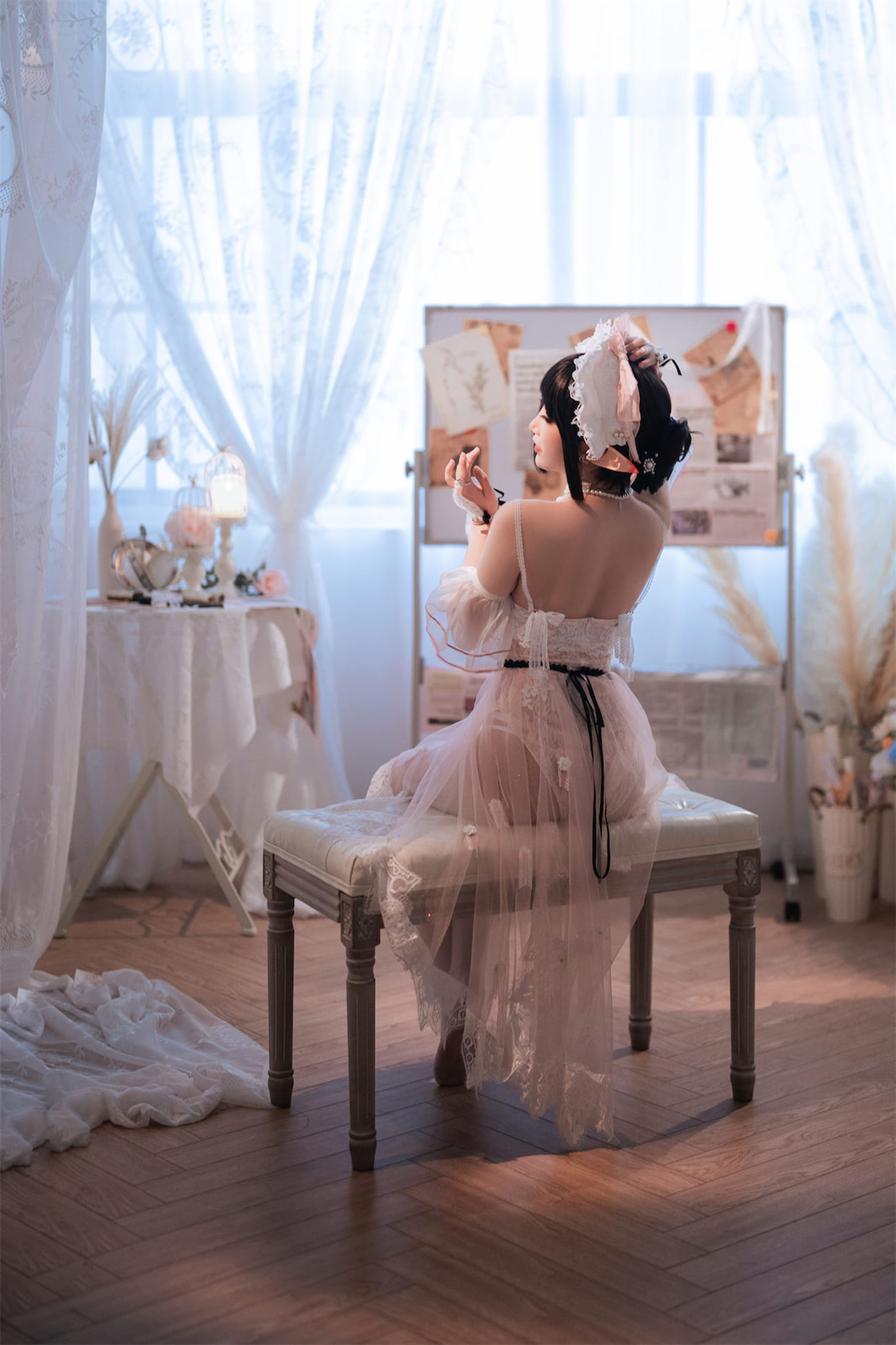 [福利COS] 可爱人气Coser面饼仙儿&amp;amp;半半子 - Arknights 黑x森蚺バレエ第19张