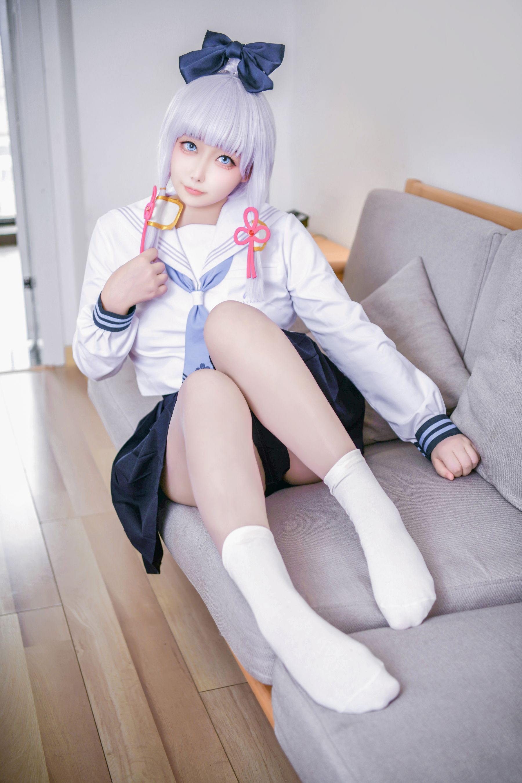 [福利COS] 章鱼娘 - 原神 神里綾華 JK第3张