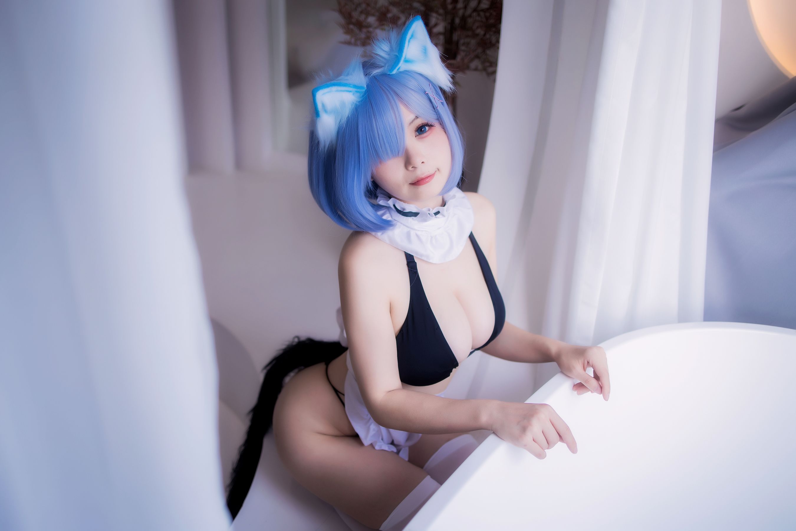 [福利COS] 末夜787 - 蕾姆女仆泳装第1张