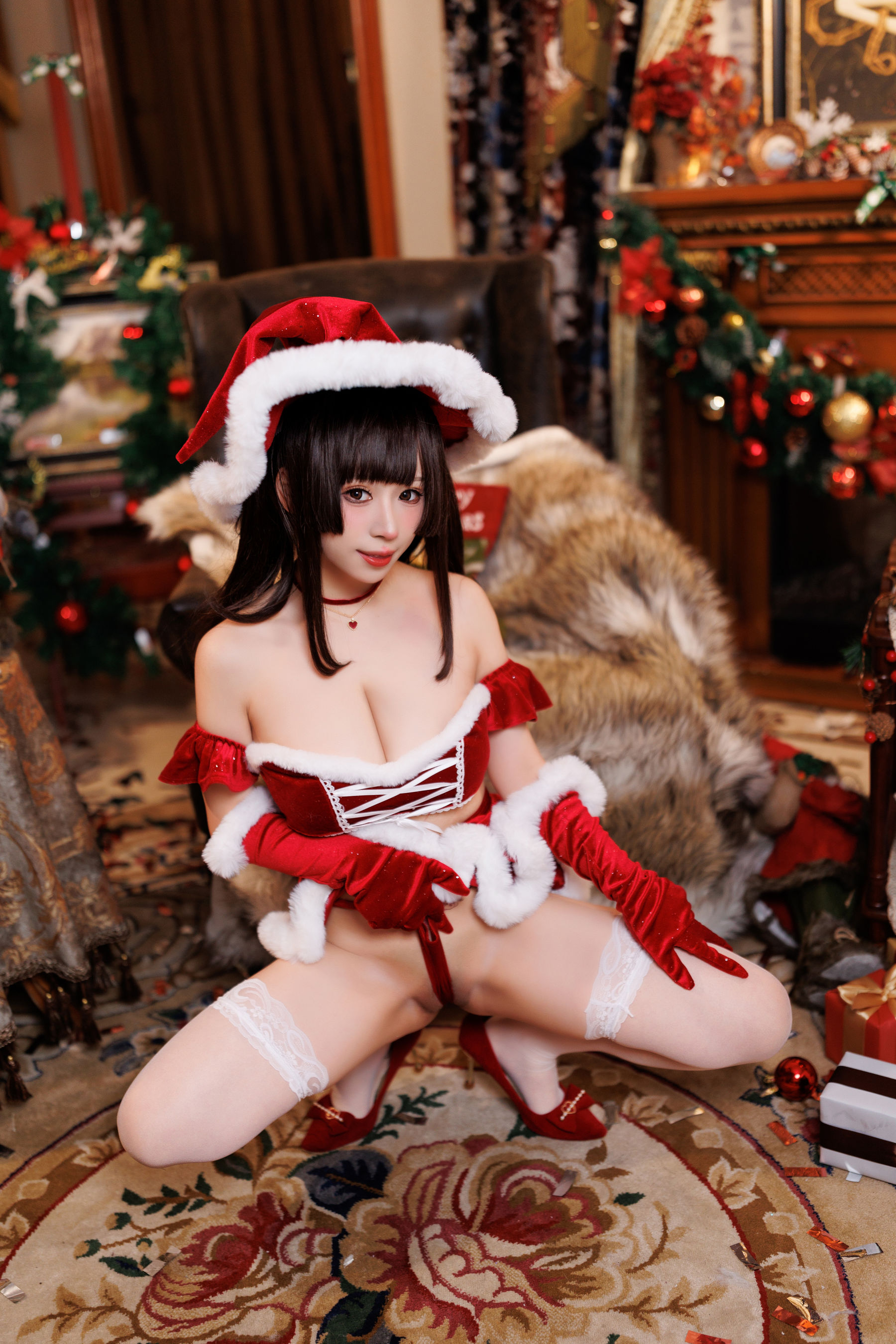 [福利COS] 胡桃猫Kurumineko - 魔女圣诞夜第18张