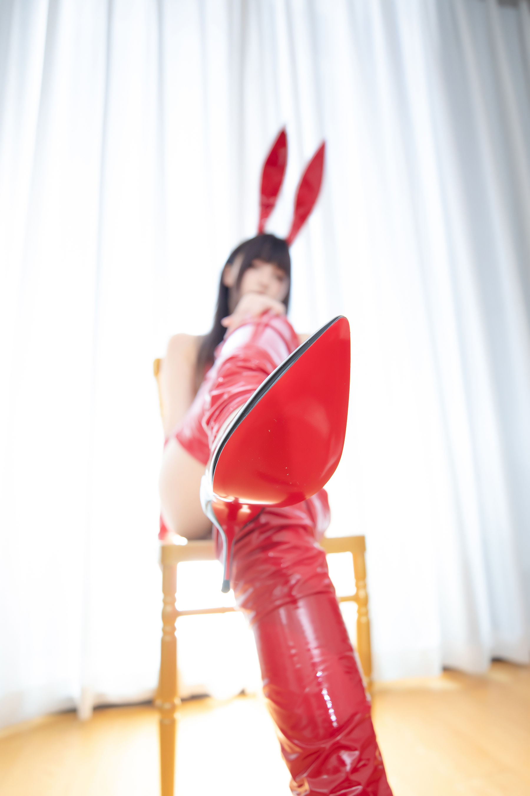 [福利COS] 萝莉神楽板真冬 之红兔迎春第12张