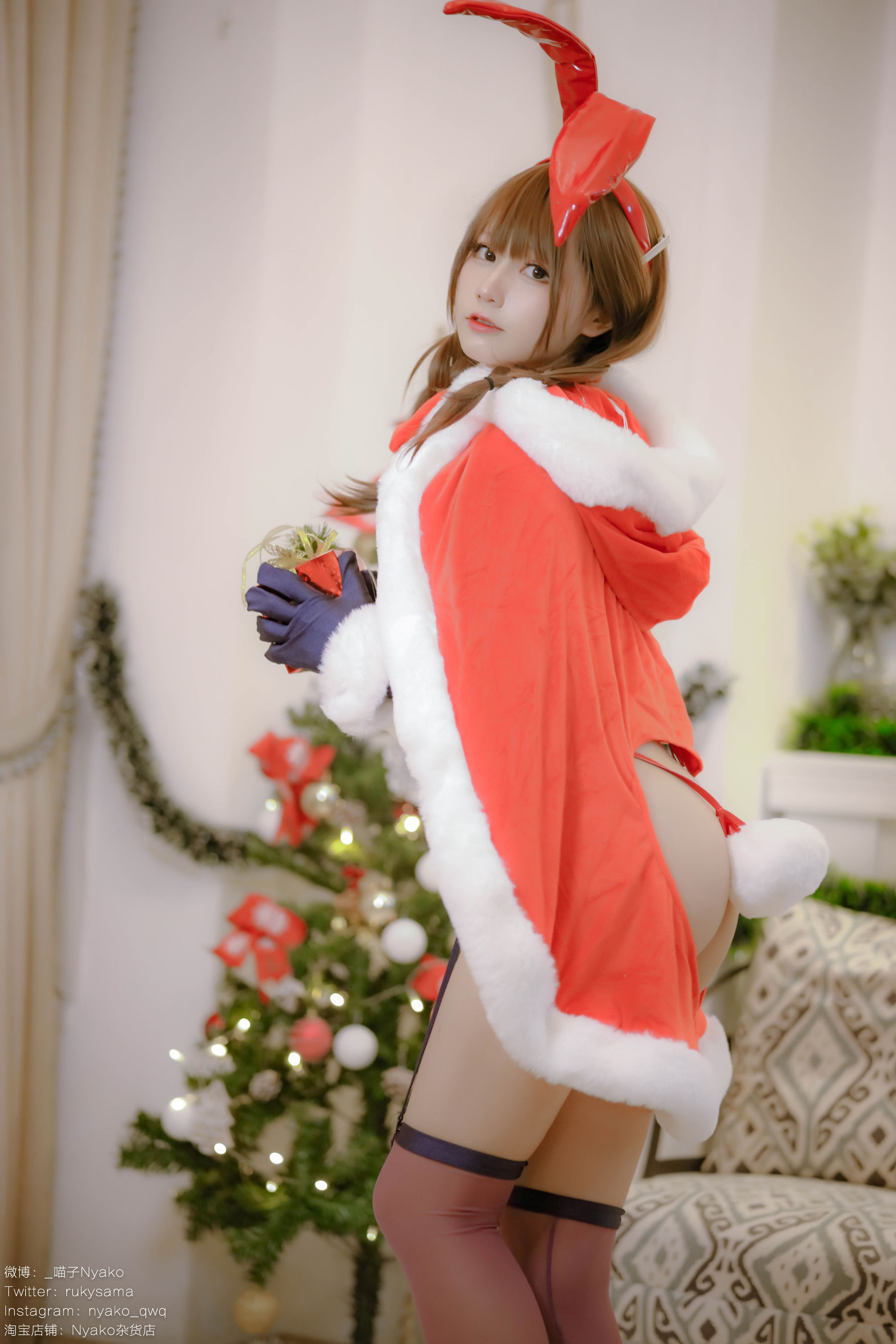 [福利COS] 萌妹子Nyako喵子 - Christmas Bunny第48张