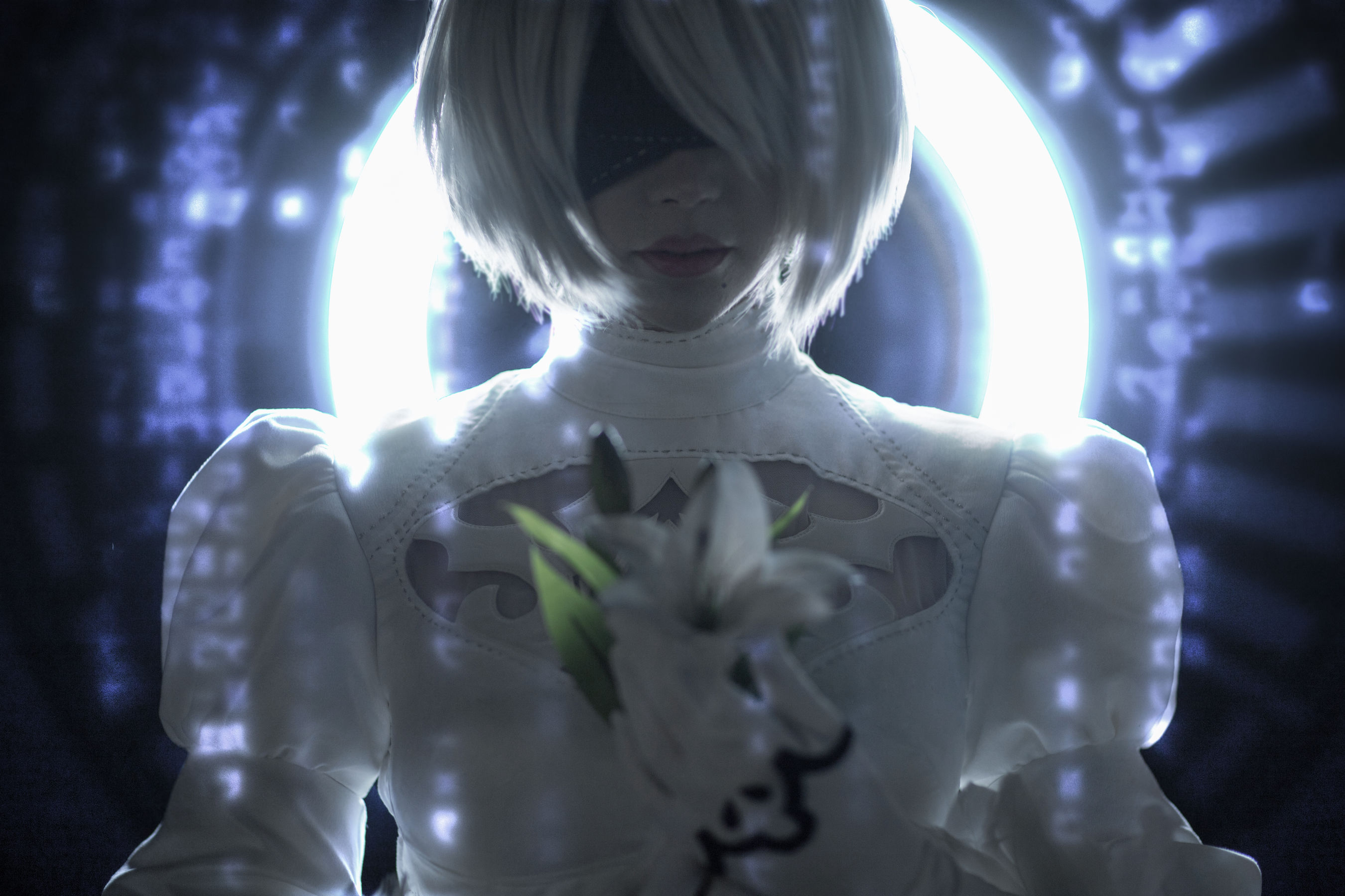 [COS福利] 国外美女SayaTheFox - 2B White Dress第4张