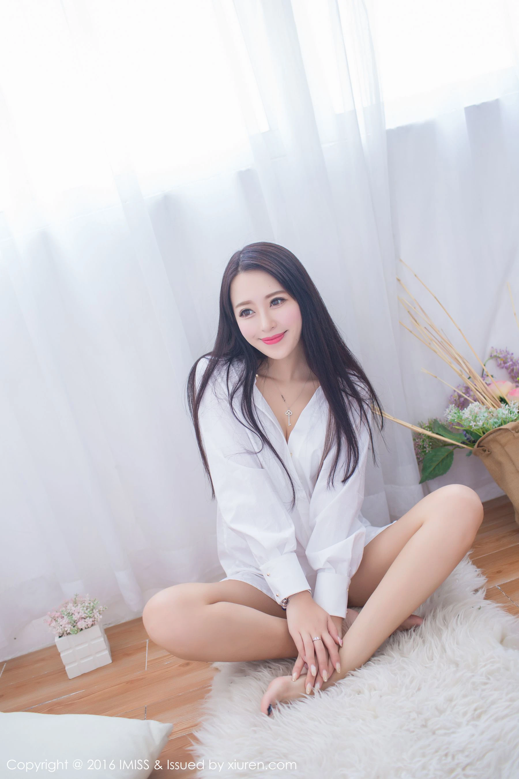  王曼妮好Q《性感睡衣+白衬衫系列》 爱蜜社IMiss Vol.137第6张