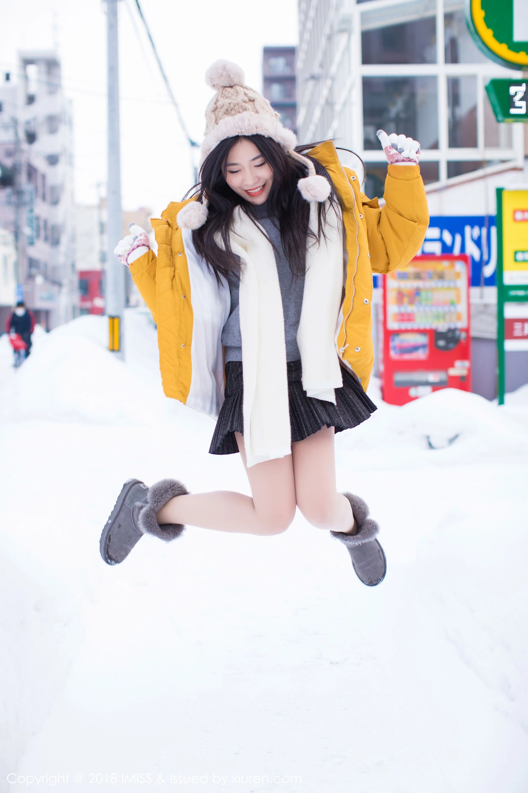 许诺Sabrina《北海道旅拍第三套》 爱蜜社IMiss Vol.254第7张