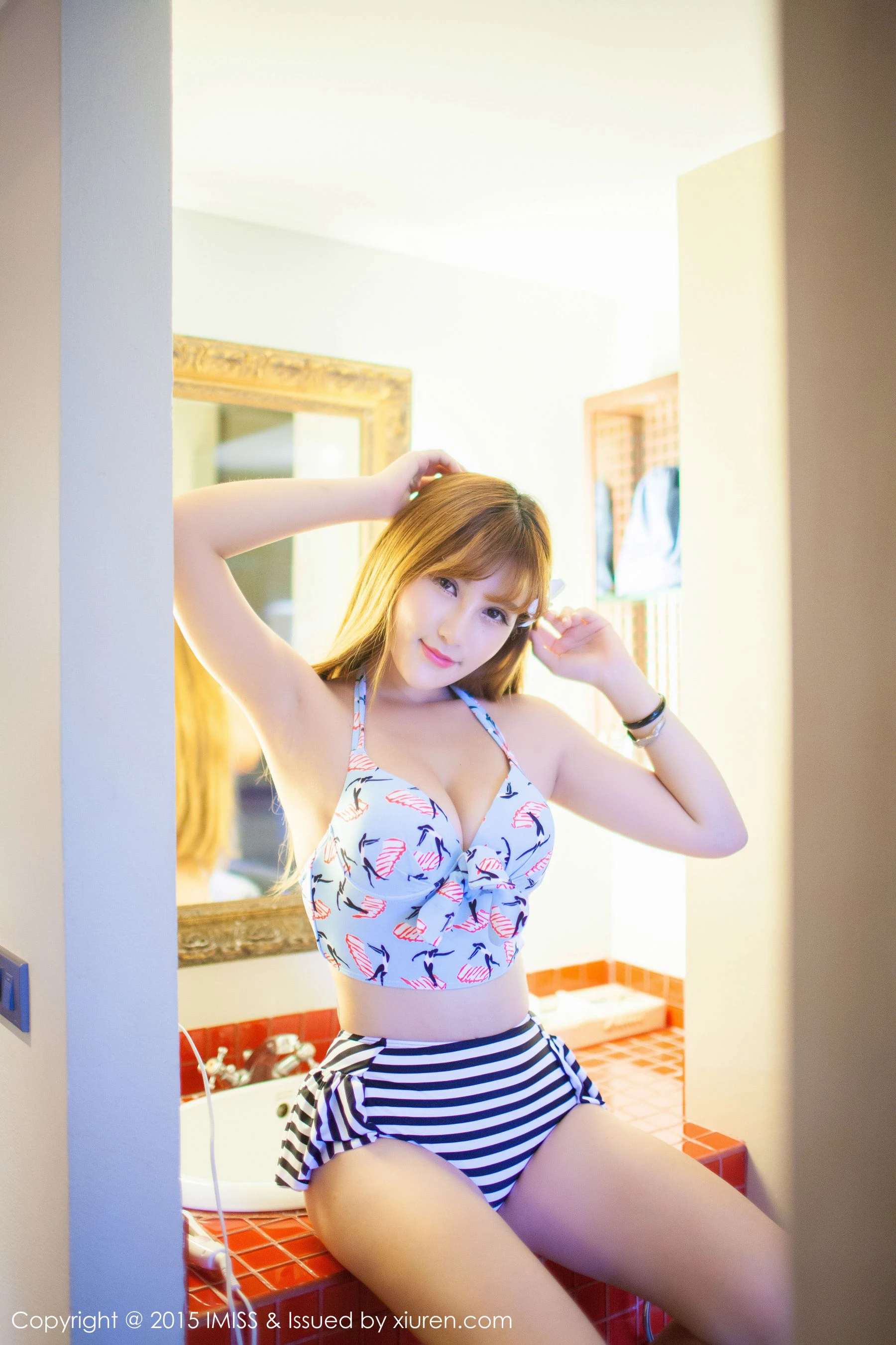  LalaBaby啦啦《普吉岛旅拍》清新泳装小诱惑 爱蜜社IMiss Vol.051第13张