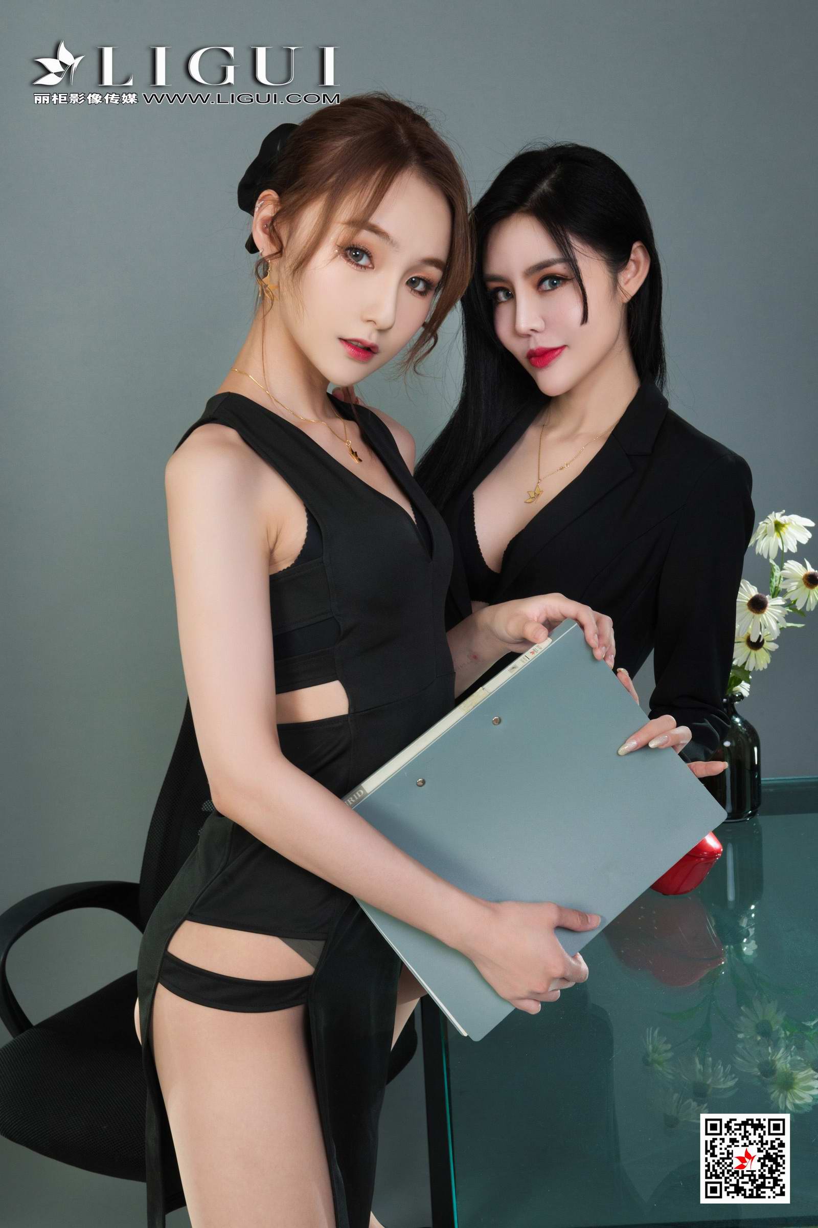 Ligui丽柜 2021.08.06 网络丽人 Model 凉儿&心心第29张
