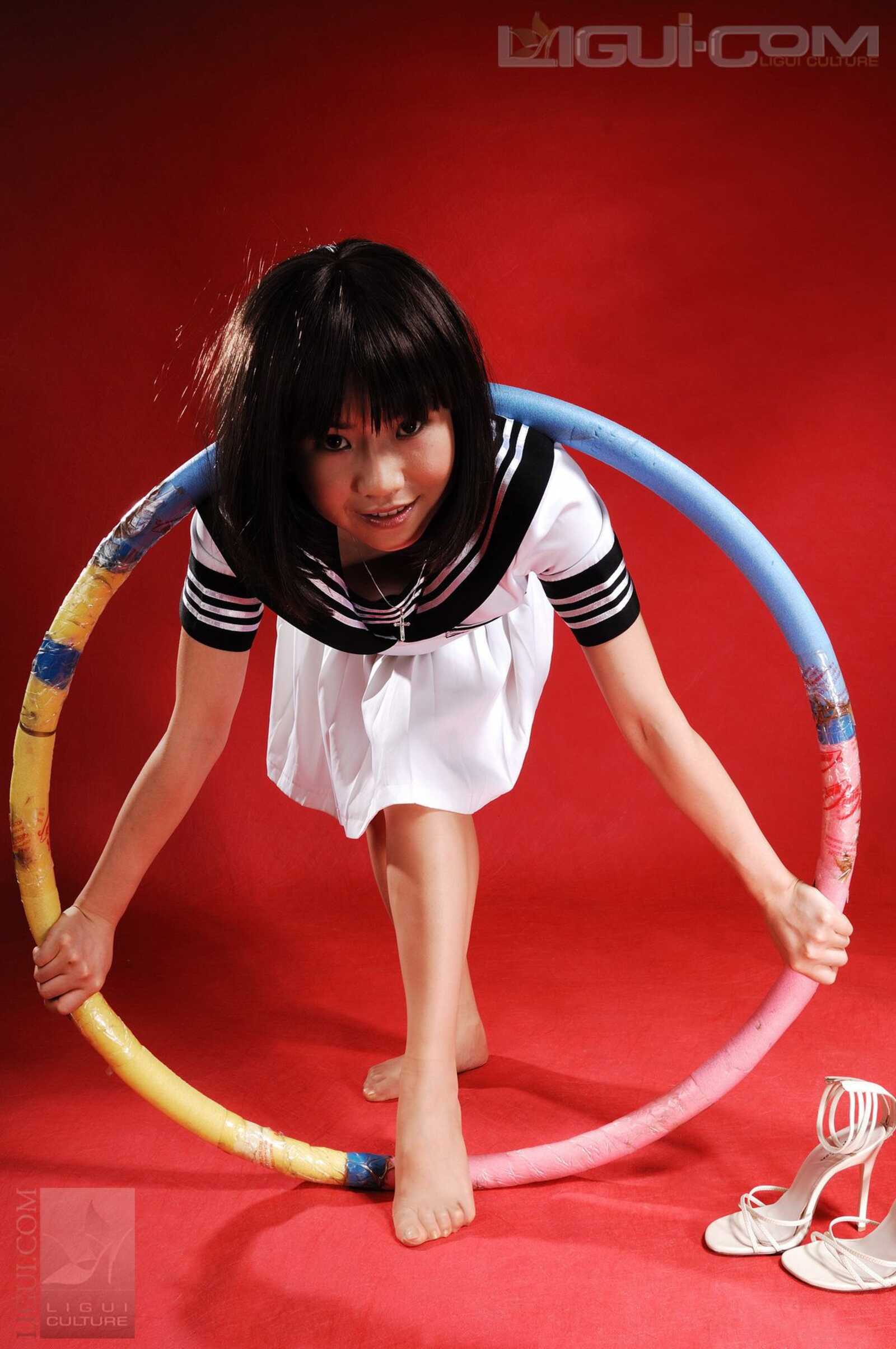 Model 由美《可爱学生妹锻炼时秀丝袜》 [丽柜Li第6张