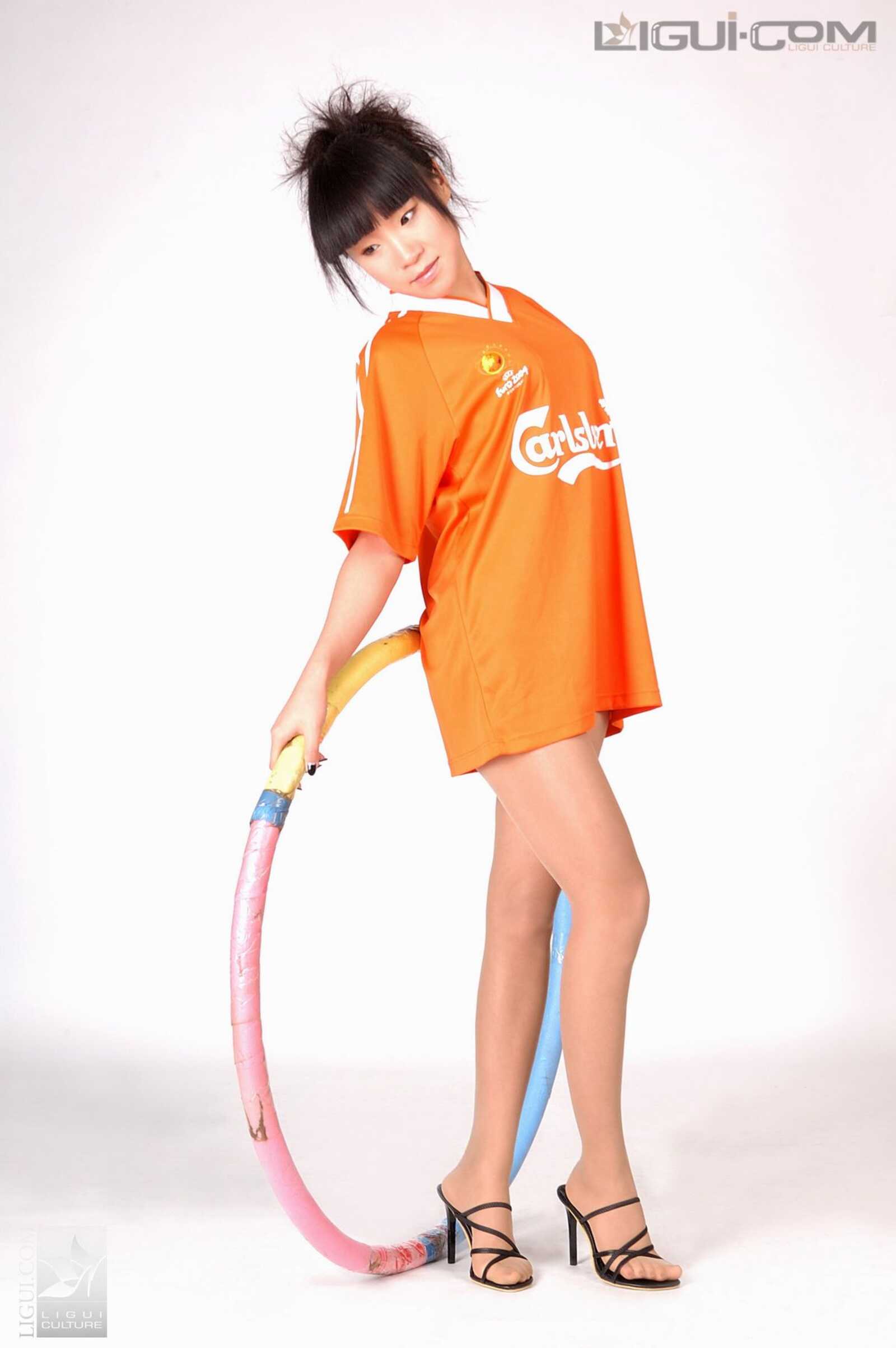 Model 伊园《凉高跟足球宝贝》 [丽柜LiGui] 丝足写第9张