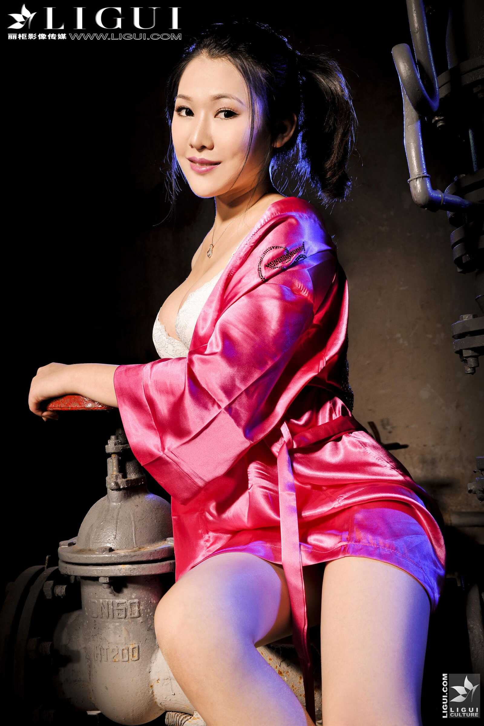 Model 文静《睡衣+肉丝袜高跟》[丽柜LiGui] 美腿丝第17张