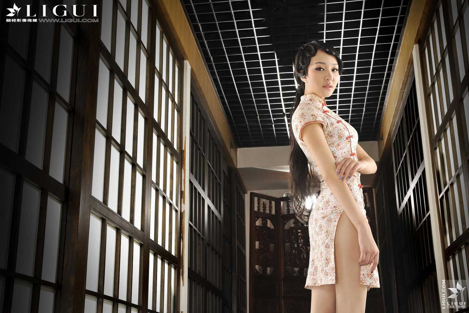 [丽柜贵足LiGui] Model Amily《民国旗袍丝足》上下全第18张