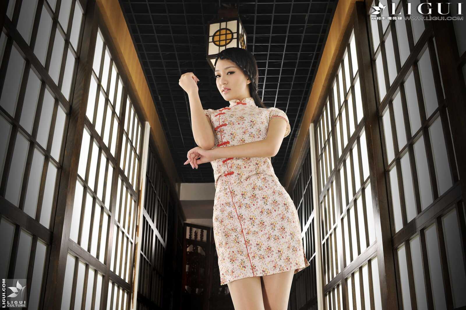 [丽柜贵足LiGui] Model Amily《民国旗袍丝足》上下全第17张