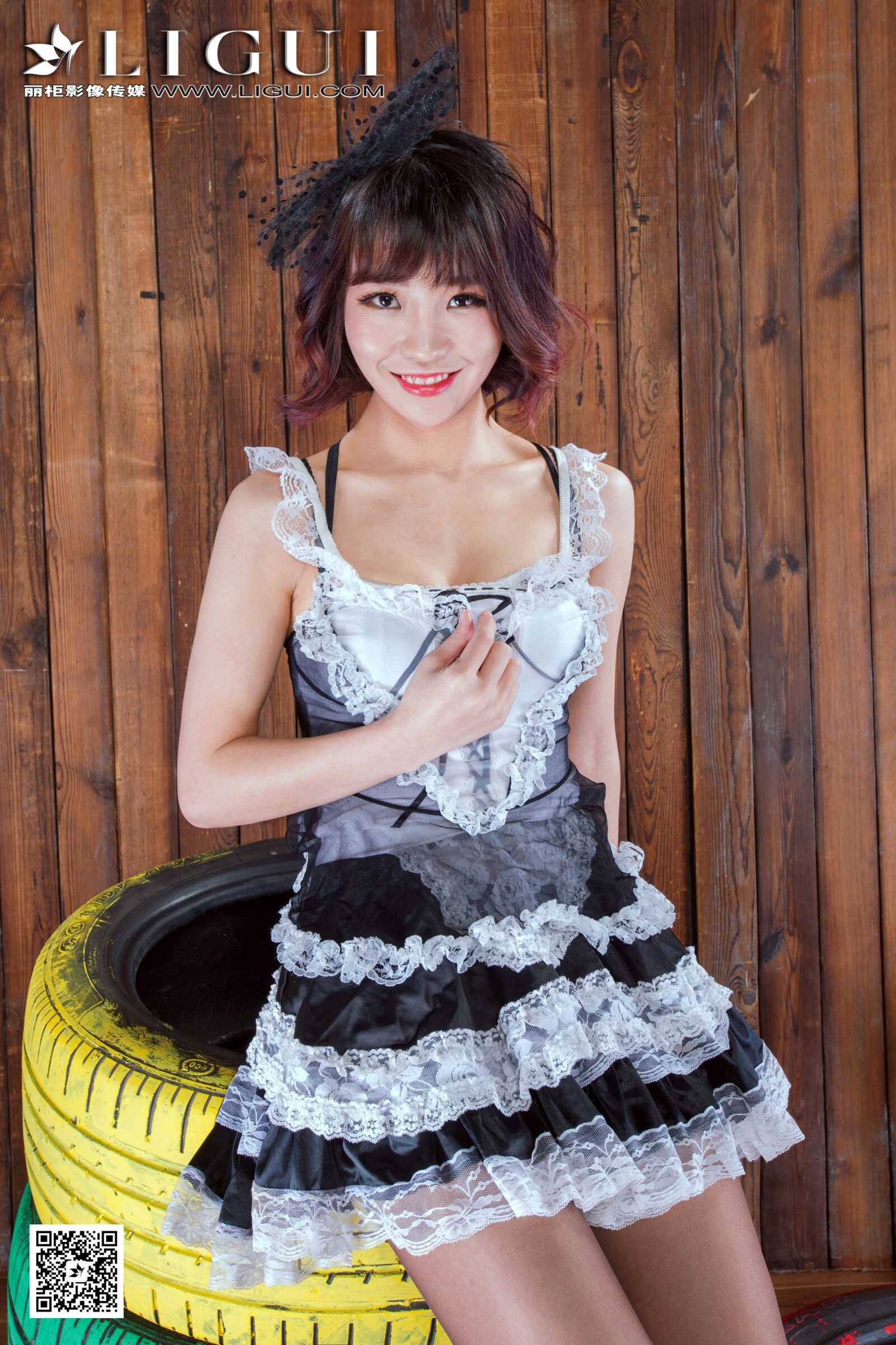 Model ALAN《灰丝蕾丝女仆》上下全集  [丽柜LiGui]第15张