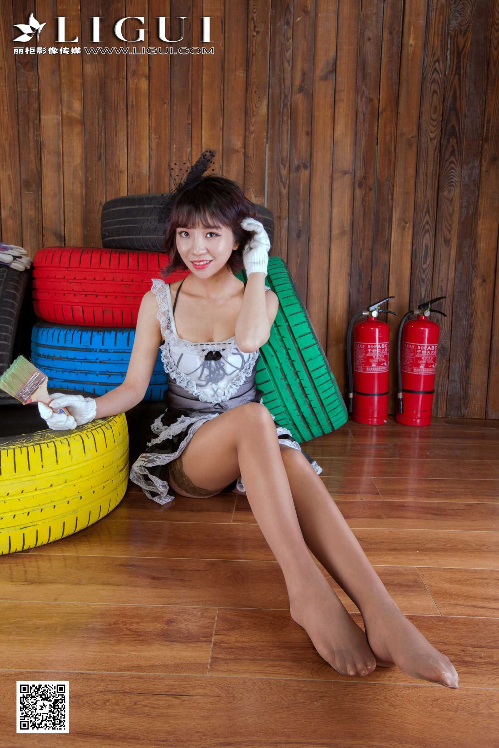 Model ALAN《灰丝蕾丝女仆》上下全集  [丽柜LiGui]第9张