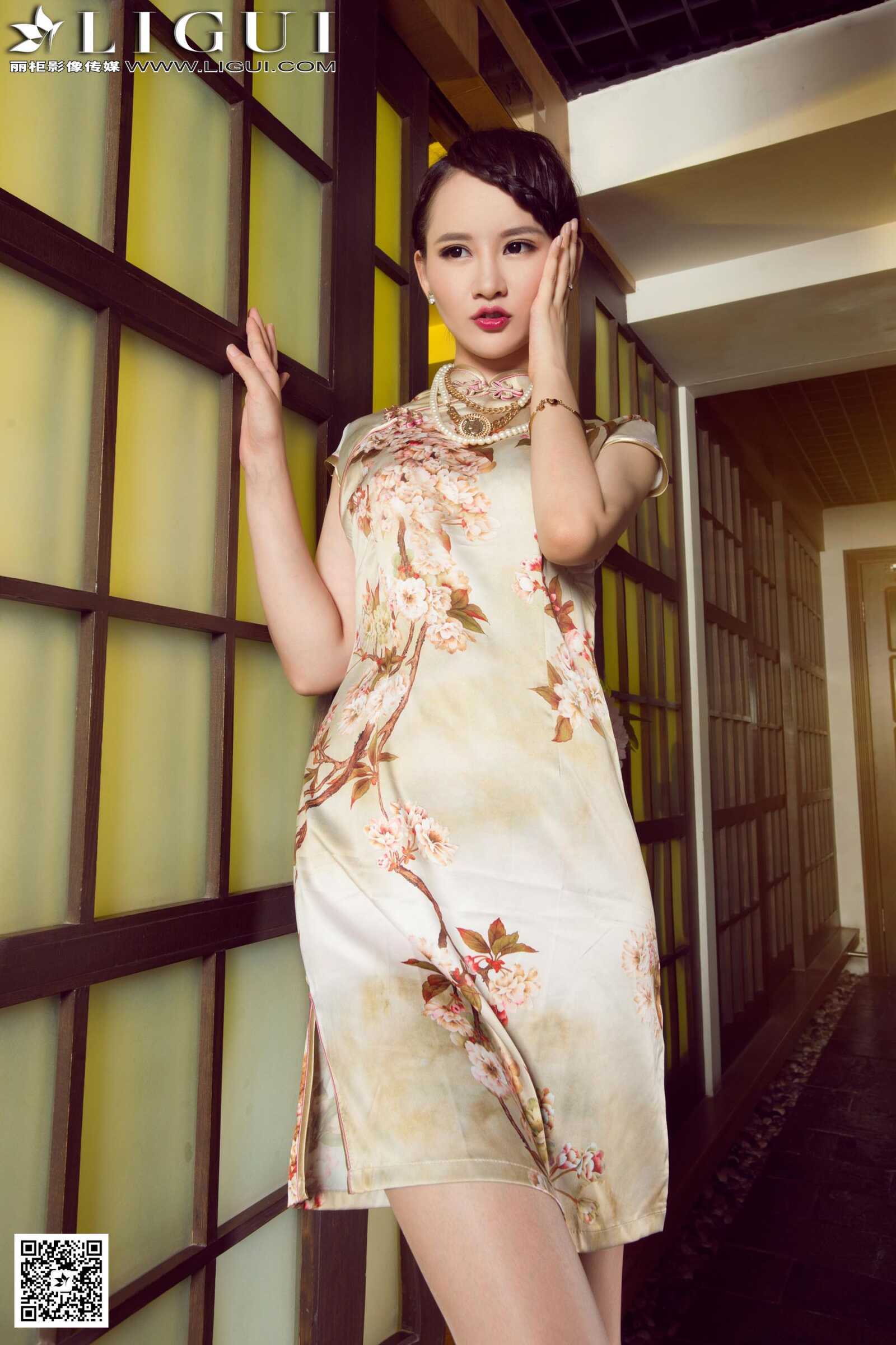 Model AMY《高贵旗袍美人》 [丽柜LiGui] 美腿玉足写第16张