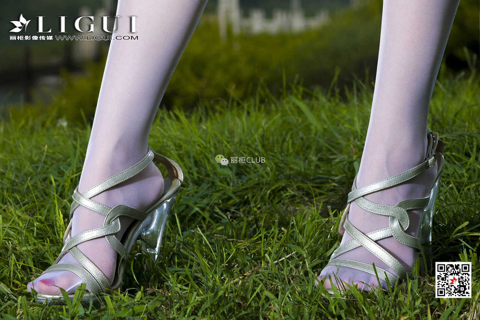 Model 雪儿《白丝+抹胸礼服》 [丽柜Ligui] 写真集第1张