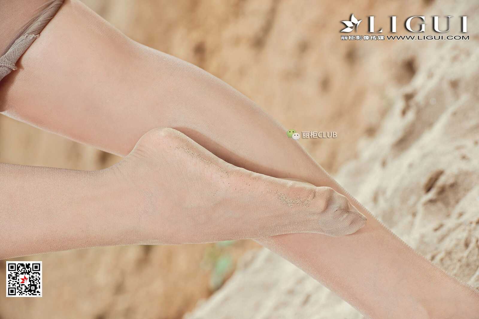 腿模赵纹清《沙滩丝足》 [丽柜Ligui] 写真集第11张