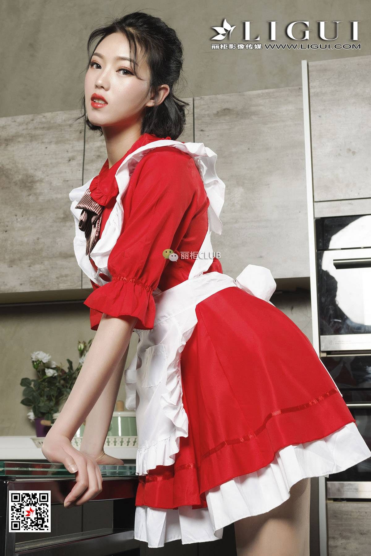 腿模敏儿《肉丝美厨娘》 [丽柜Ligui] 写真集第13张