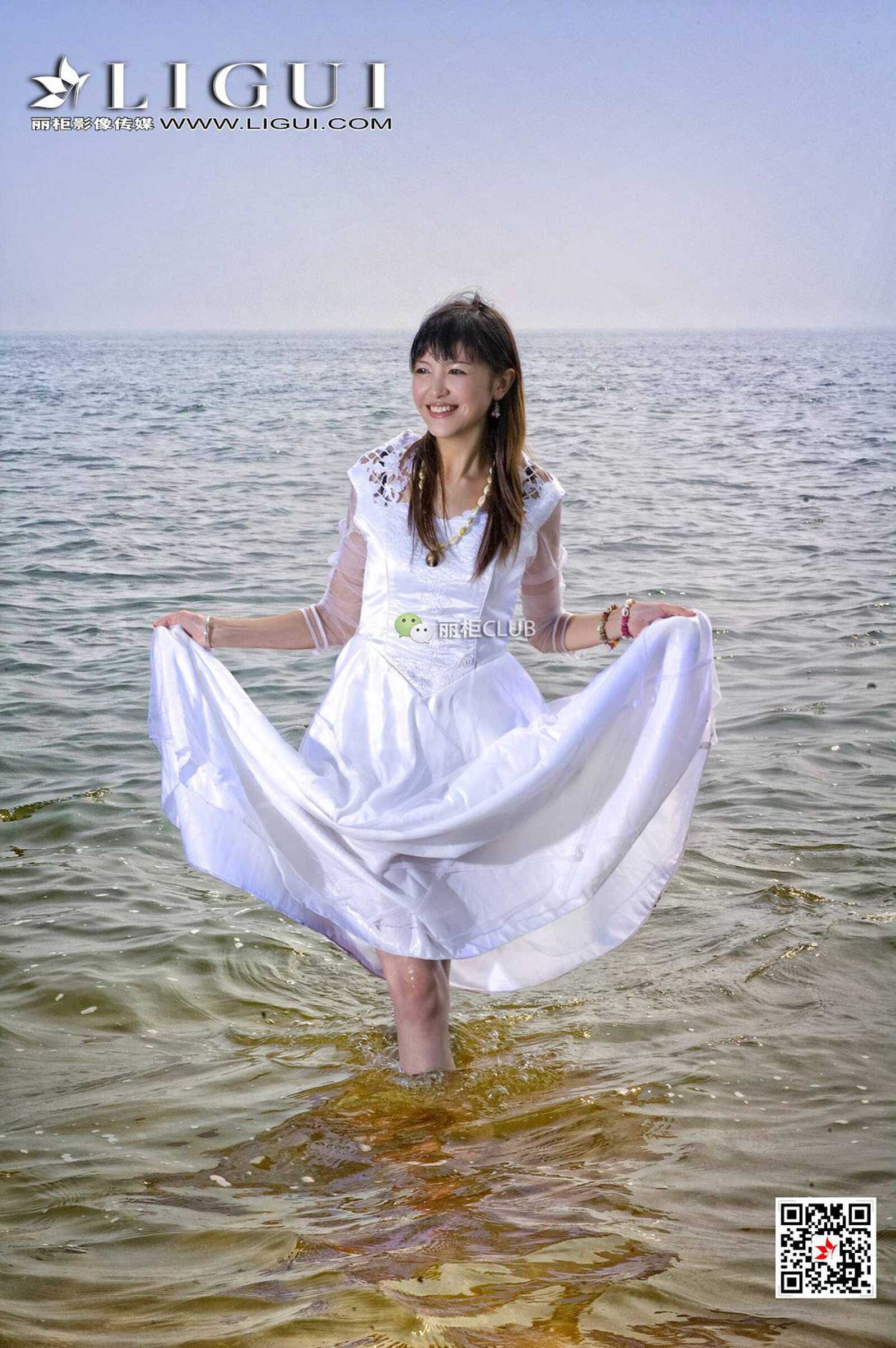 菲儿《沙滩婚纱》 [丽柜LIGUI] 网络丽人 写真集第9张