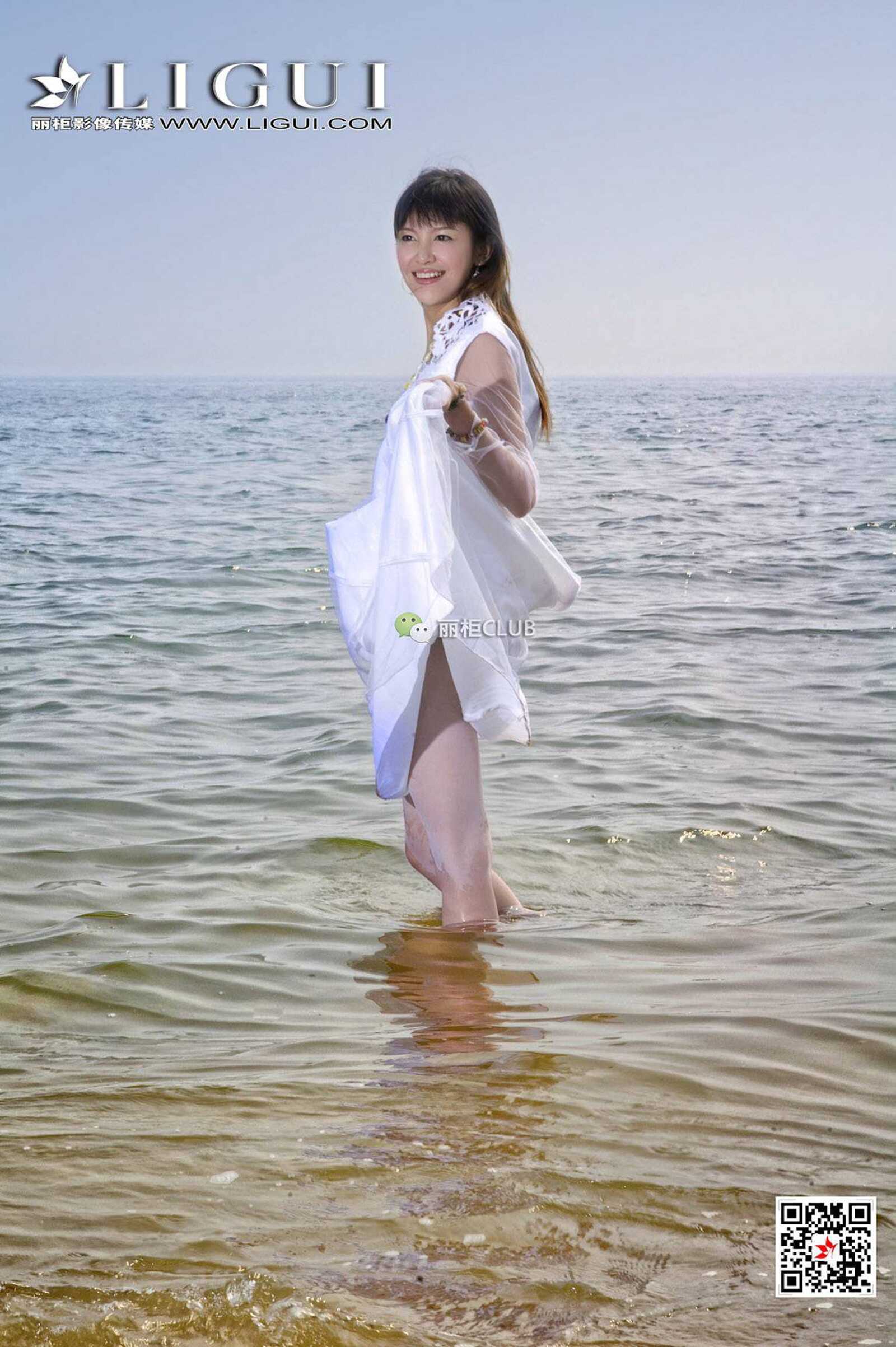 菲儿《沙滩婚纱》 [丽柜LIGUI] 网络丽人 写真集第4张